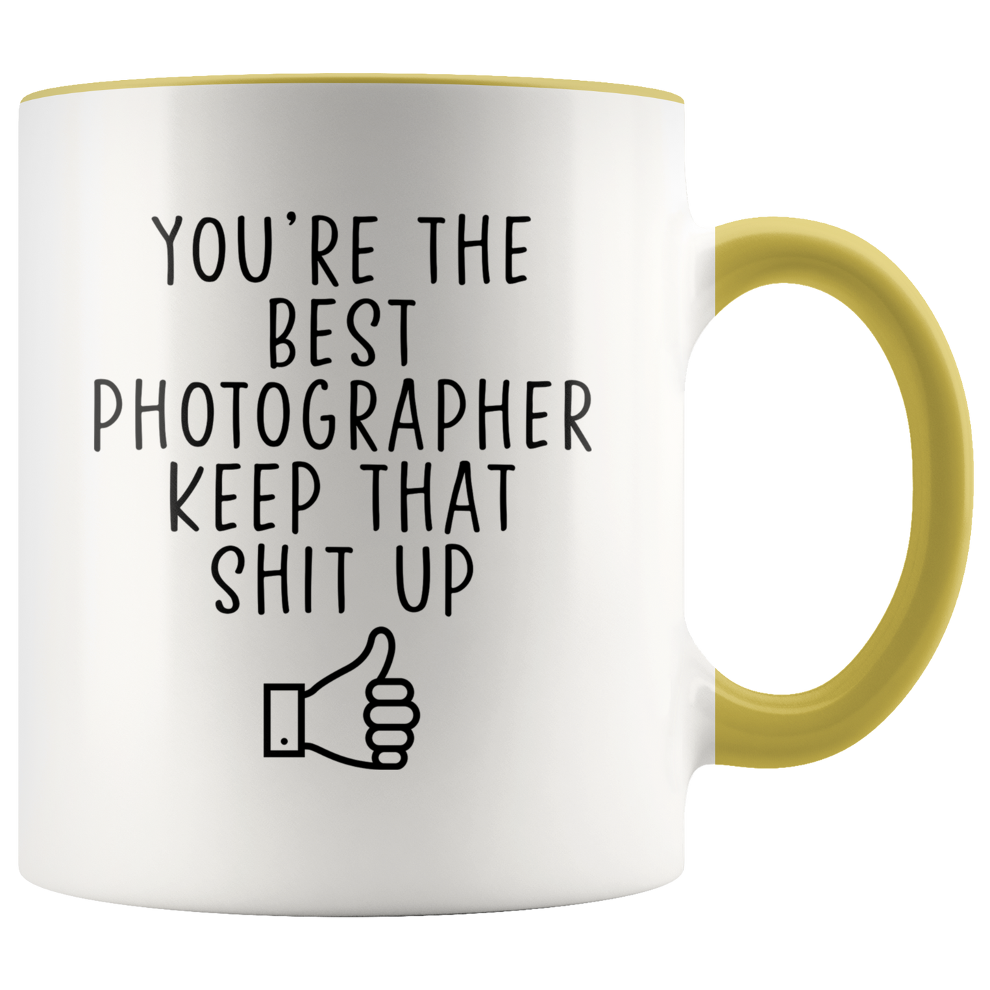 Photographer Gifts, Coffee Mug, Two Tone Accent Cup, Birthday Gift for Men and Women