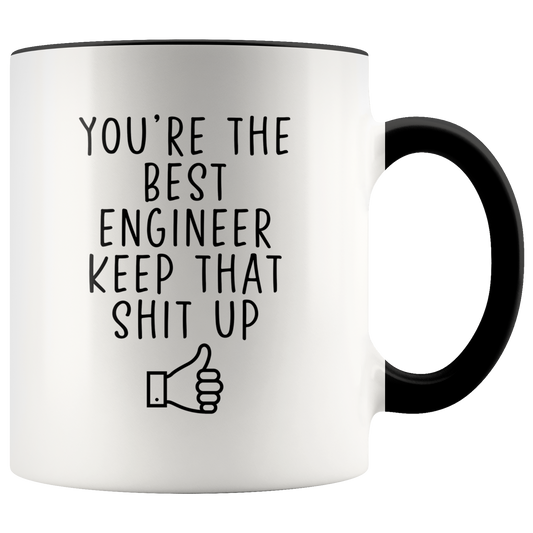 Engineer Gifts, Coffee Mug, Two Tone Accent Cup, Birthday Gift for Men and Women