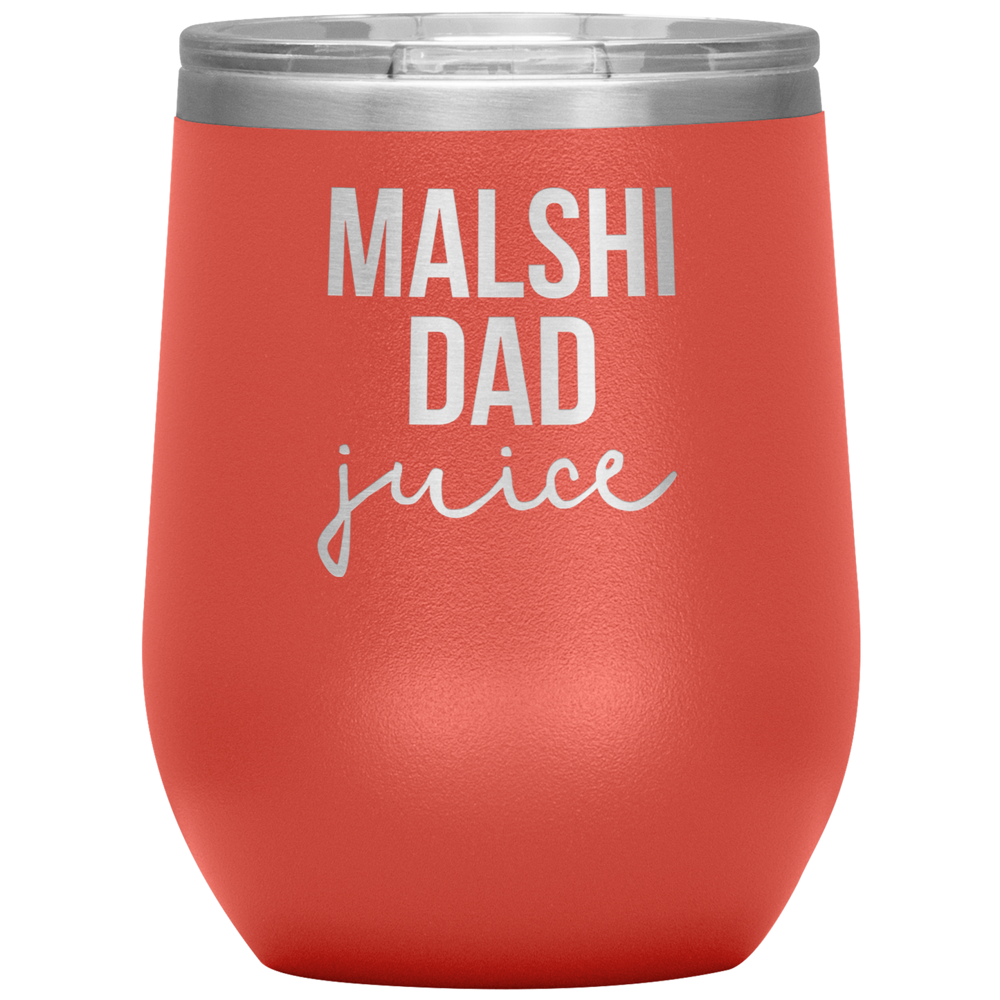 Malshi Dad Wine Tumbler, Malshi Dad Gifts, Travel Wine Cup, Birthday Gifts for Men and Women