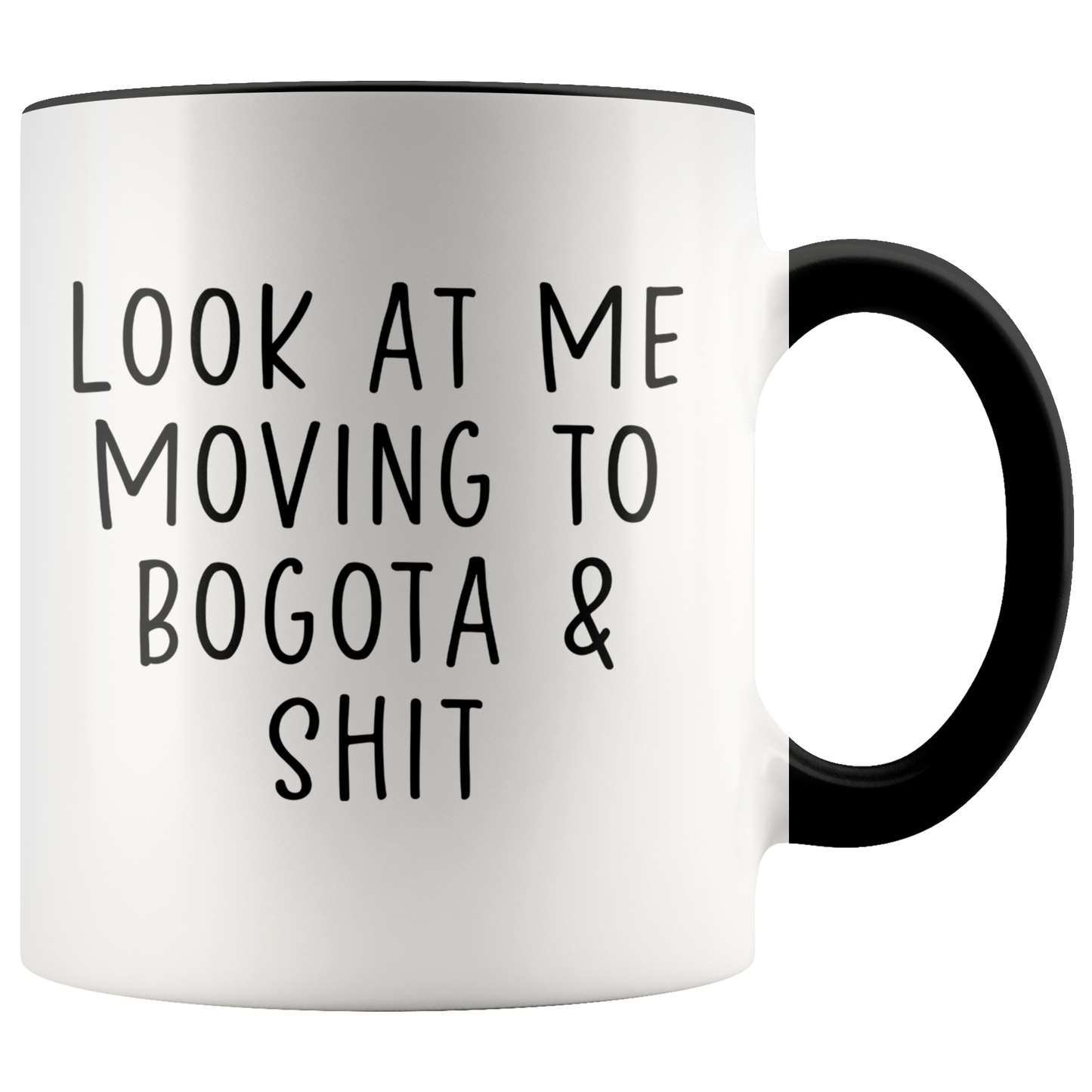 Moving to Bogota Colombia Gifts, Coffee Mug, Two Tone Accent Cup, Birthday Gift for Men and Women