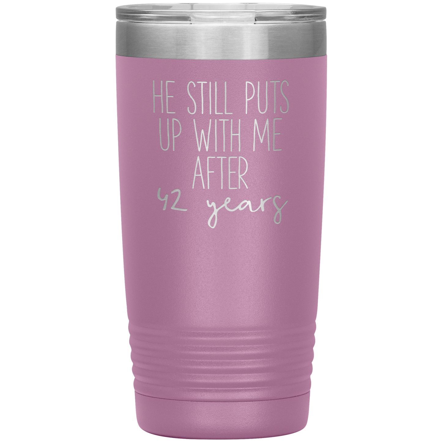 42nd Anniversary Gifts for Husband and Wife, Coffee Mug, Tumbler, Birthday Gifts for Men and Women