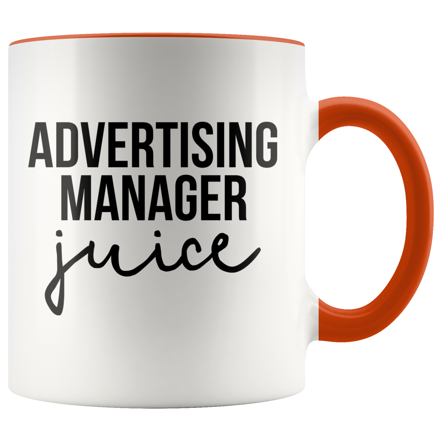 Advertising manager Gifts, Coffee Mug, Two Tone Accent Cup, Birthday Gift for Men and Women