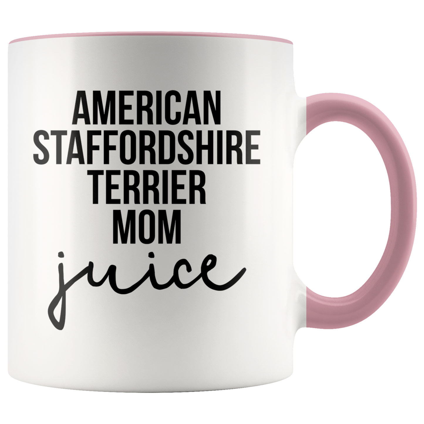 American Staffordshire Terrier Mom Gifts, Coffee Mug, Two Tone Accent Cup, Birthday Gift for Men and Women