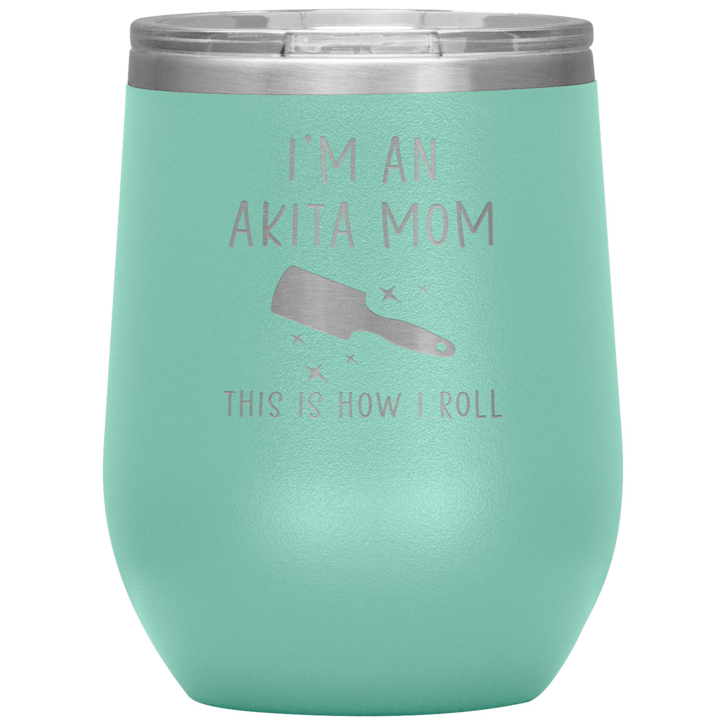 Akita Mom Wine Tumbler, Funny Travel Wine Cup, Birthday Gifts for Men and Women