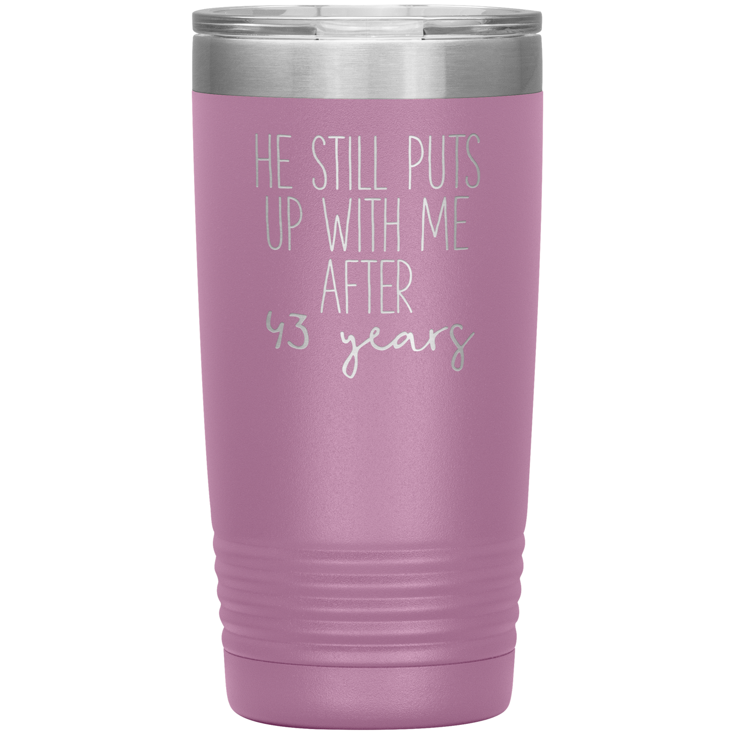 43rd Anniversary Gifts for Husband and Wife, Coffee Mug, Tumbler, Birthday Gifts for Men and Women