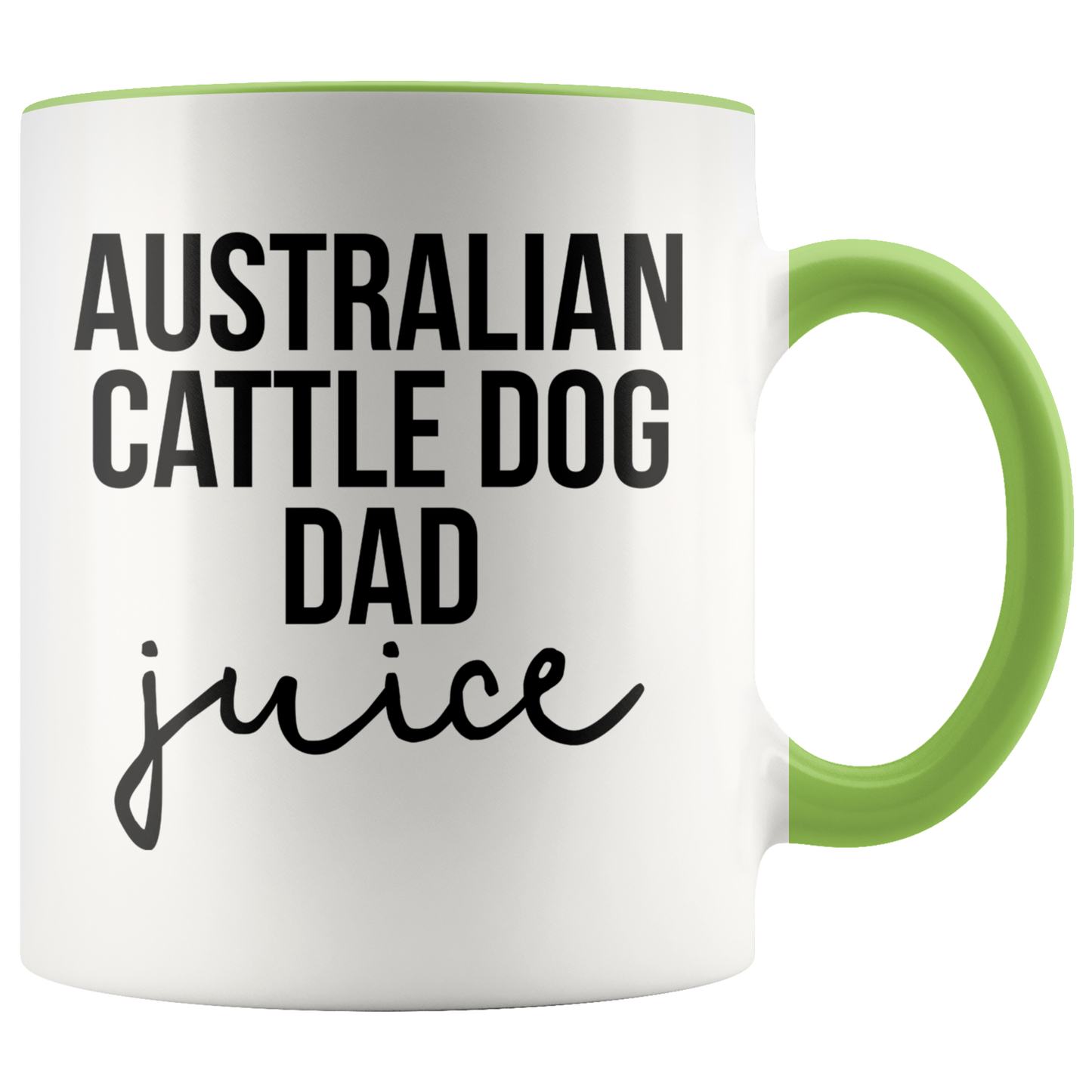 Australian Cattle Dog Dad Gifts, Coffee Mug, Two Tone Accent Cup, Birthday Gift for Men and Women