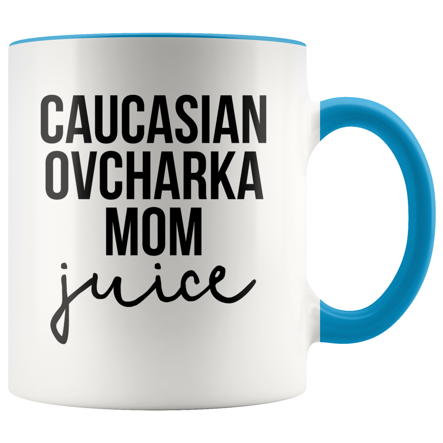 Caucasian Ovcharka Mom Gifts, Coffee Mug, Two Tone Accent Cup, Birthday Gift for Men and Women