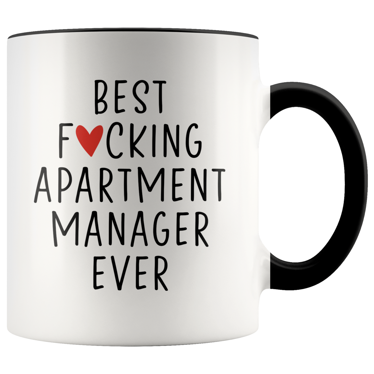 Apartment manager Gifts, Coffee Mug, Two Tone Accent Cup, Birthday Gift for Men and Women