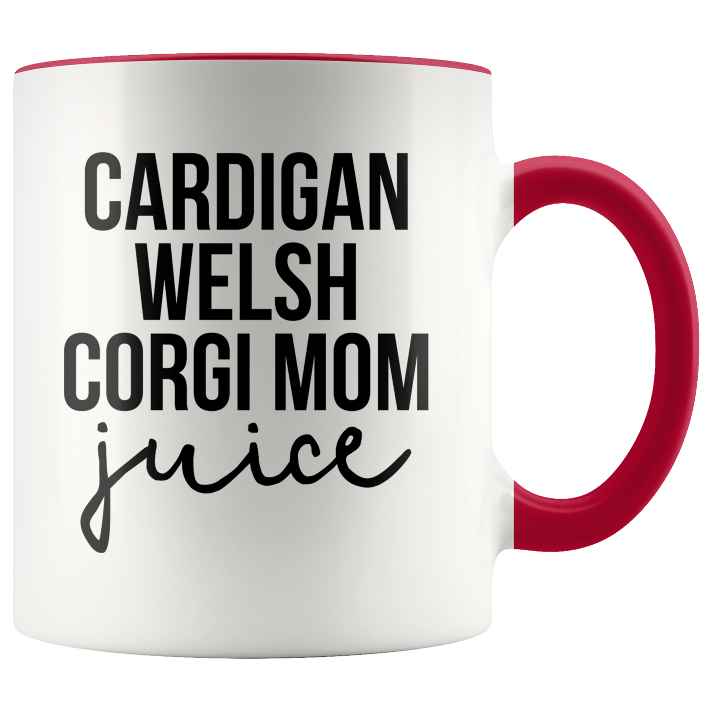 Cardigan Welsh Corgi Mom Gifts, Coffee Mug, Two Tone Accent Cup, Birthday Gift for Men and Women