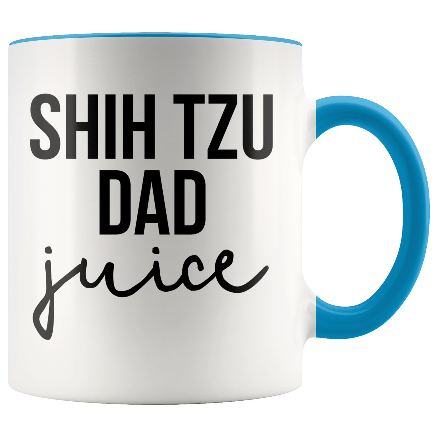 Shih Tzu Dad Gifts, Coffee Mug, Two Tone Accent Cup, Birthday Gift for Men and Women