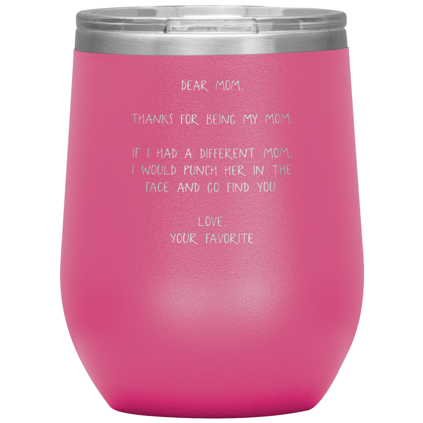 Mom Wine Tumbler, Funny Travel Wine Cup, Birthday Gifts for Men and Women