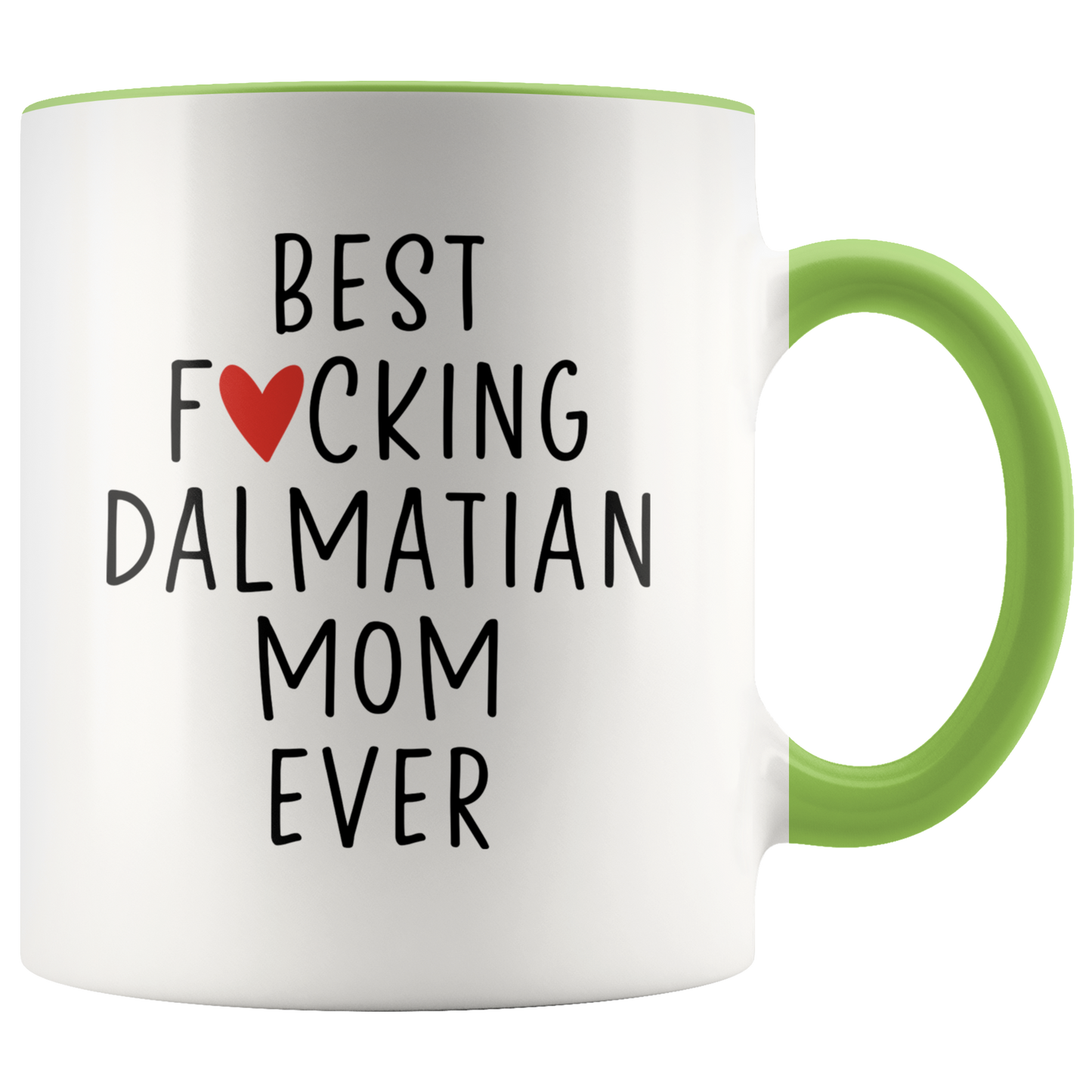 Dalmatian Mom Gifts, Coffee Mug, Two Tone Accent Cup, Birthday Gift for Men and Women