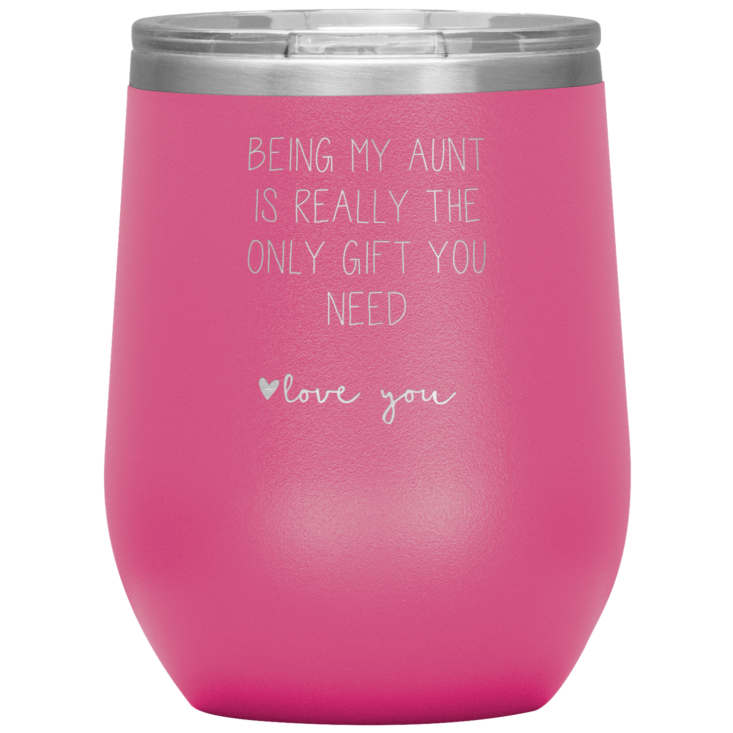 Aunt Wine Tumbler, Aunt Gifts, Travel Wine Cup, Birthday Gifts for Men and Women