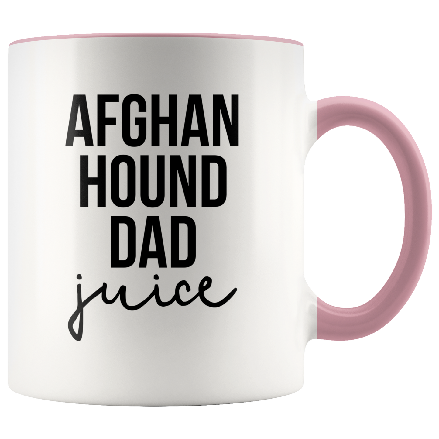 Afghan Hound Dad Gifts, Afghan Hound Dad Coffee Mug, Two Tone Accent Cup, Birthday Gift for Men and Women