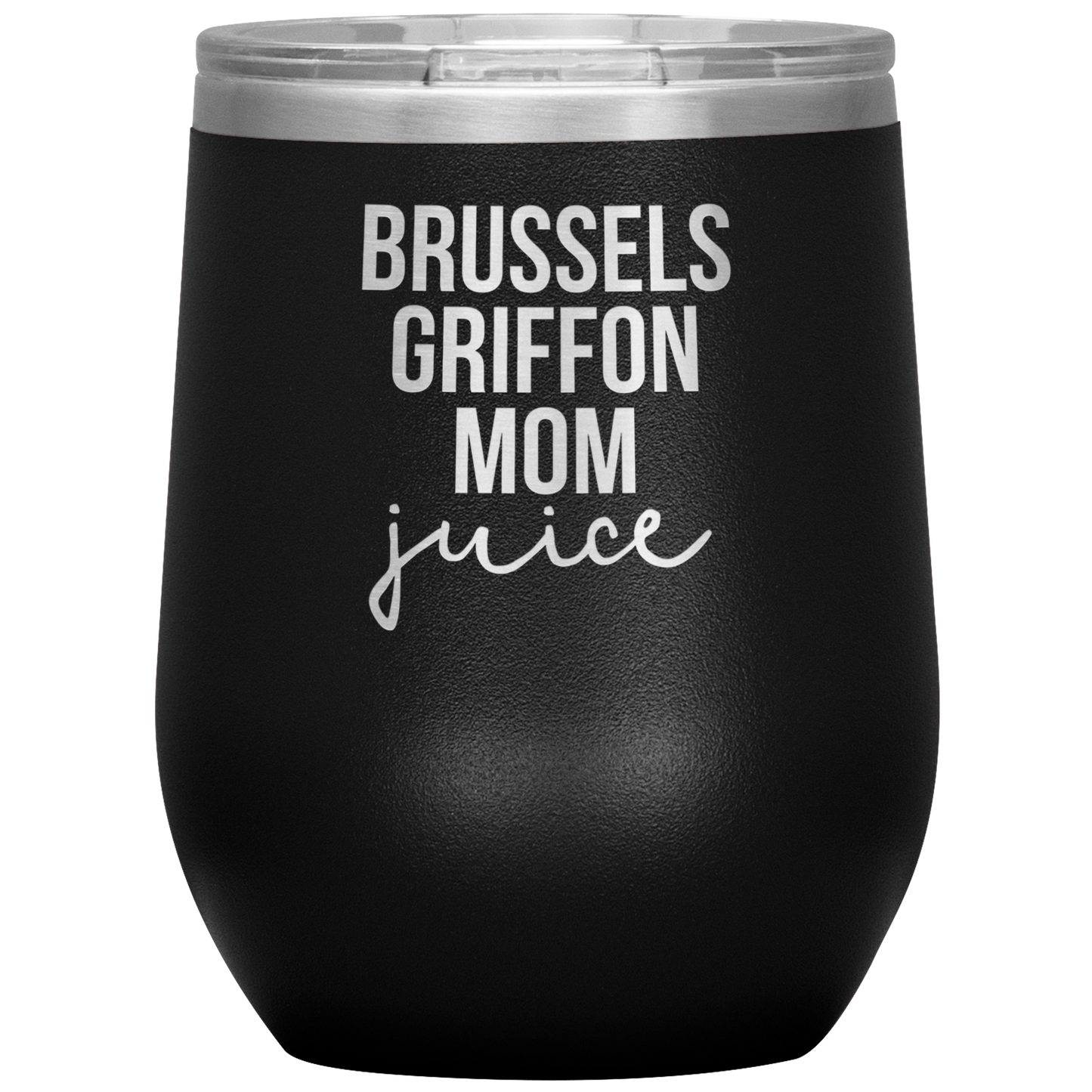 Bruxelles Griffon Maman Vin Tumbler, Bruxelles Griffon Maman Cadeaux, Coupe du vin de voyage, cadeaux d'anniversaire pour hommes et femmes