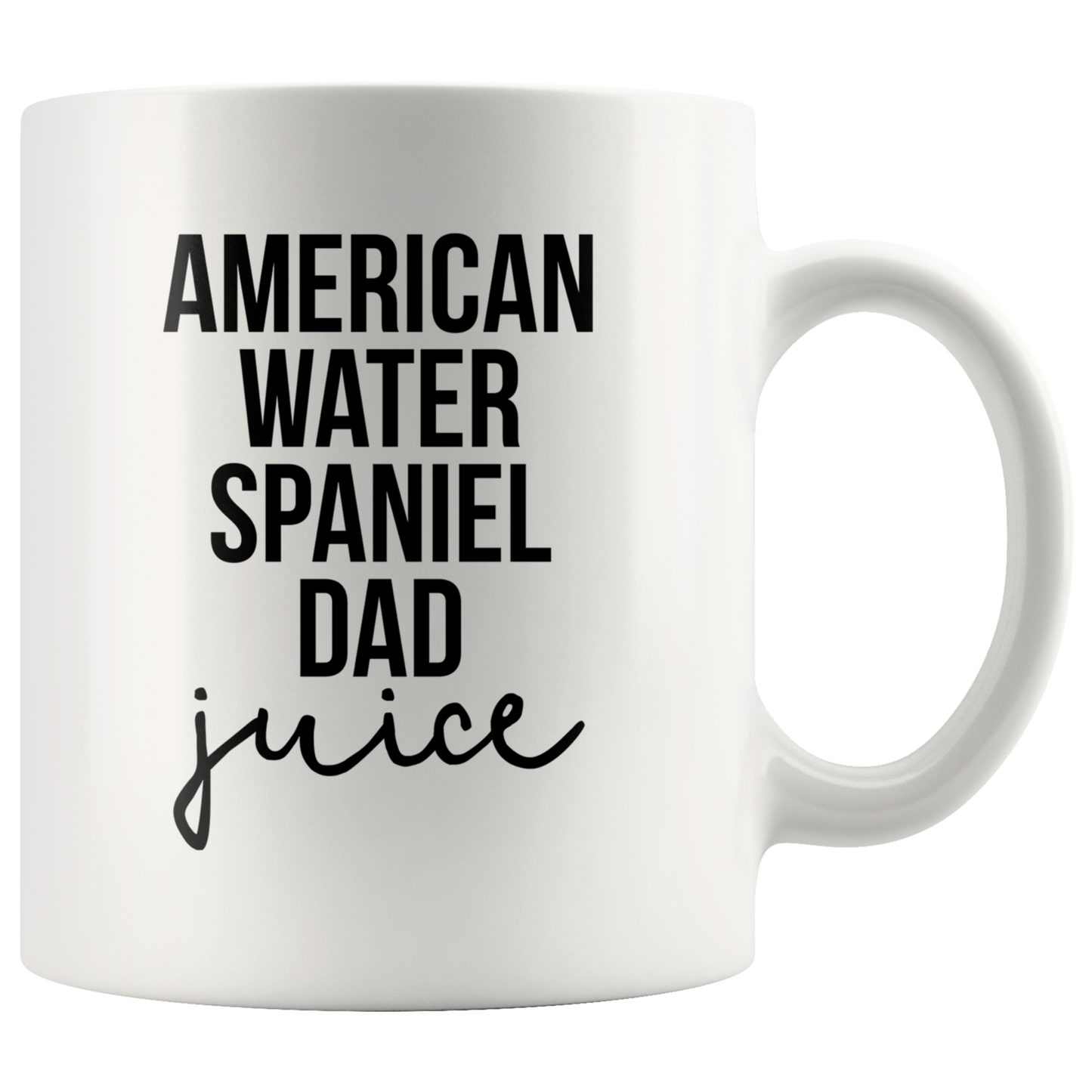 American Water Spaniel Dad Gifts, Coffee Mug, Two Tone Accent Cup, Birthday Gift for Men and Women