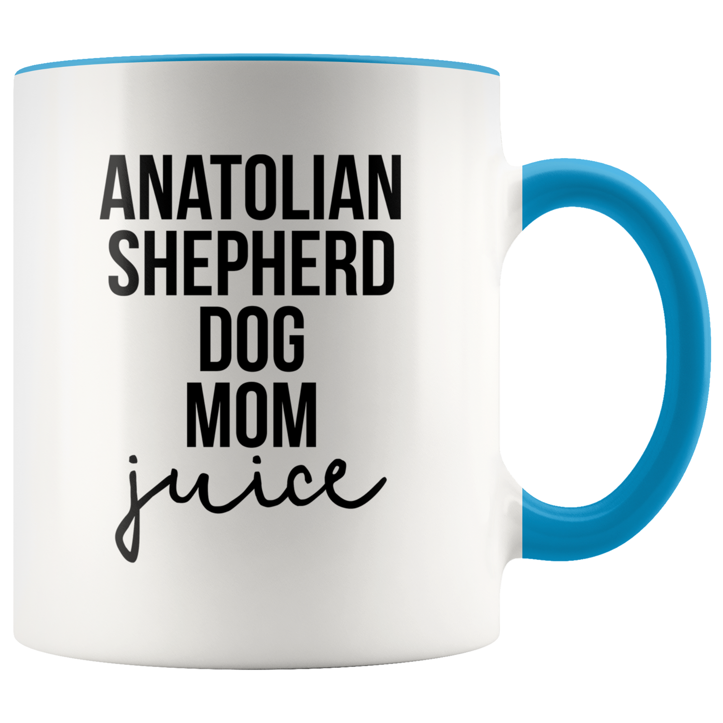 Anatolian Shepherd Dog Mom Gifts, Coffee Mug, Two Tone Accent Cup, Birthday Gift for Men and Women