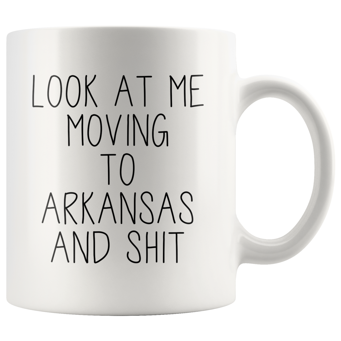 Moving to Arkansas Gifts, Moving Away Coffee Mug, Two Tone Accent Cup, Birthday Gift for Men and Women