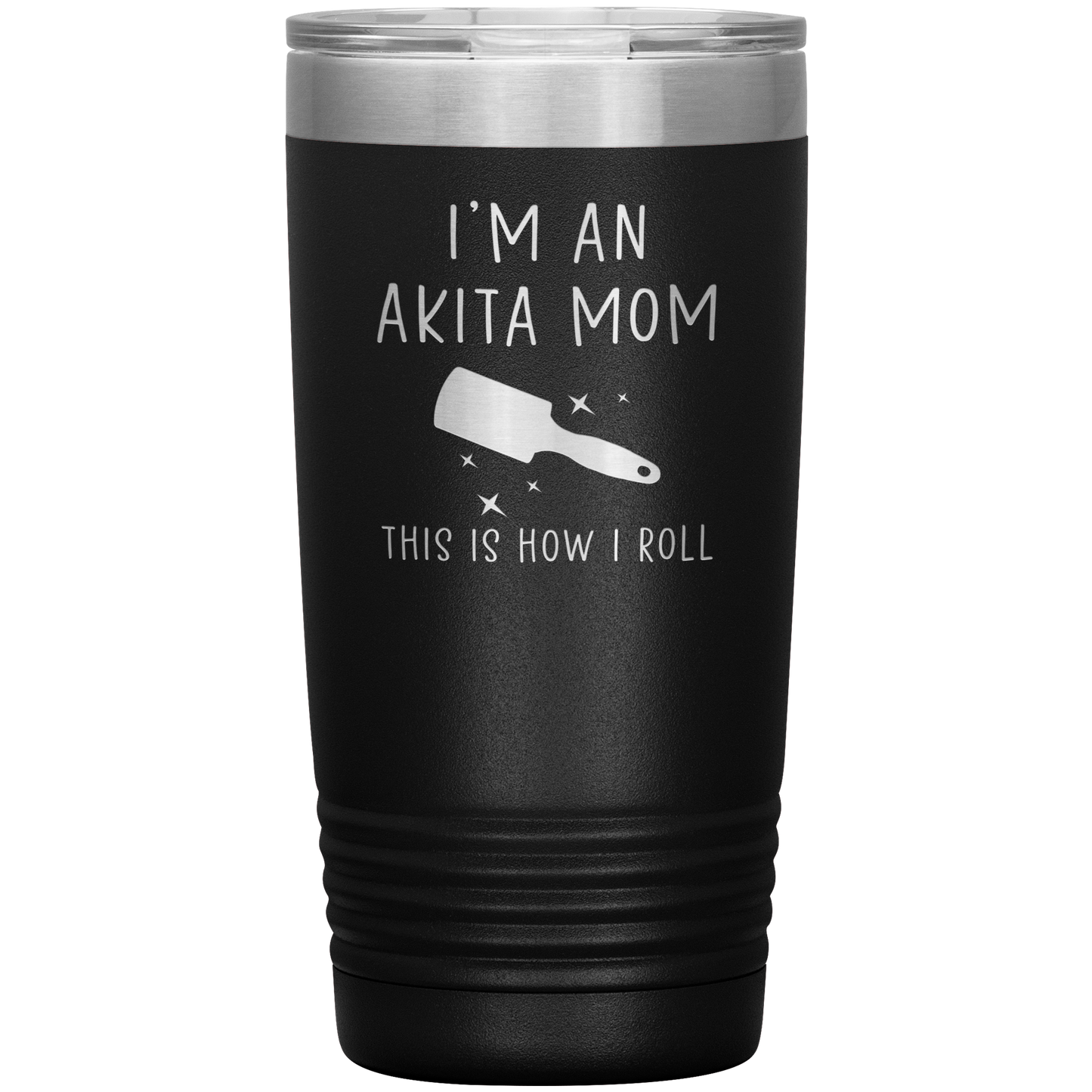 Akita Mom Tumbler, Funny Travel Coffee Mug, Birthday Gifts for Men and Women