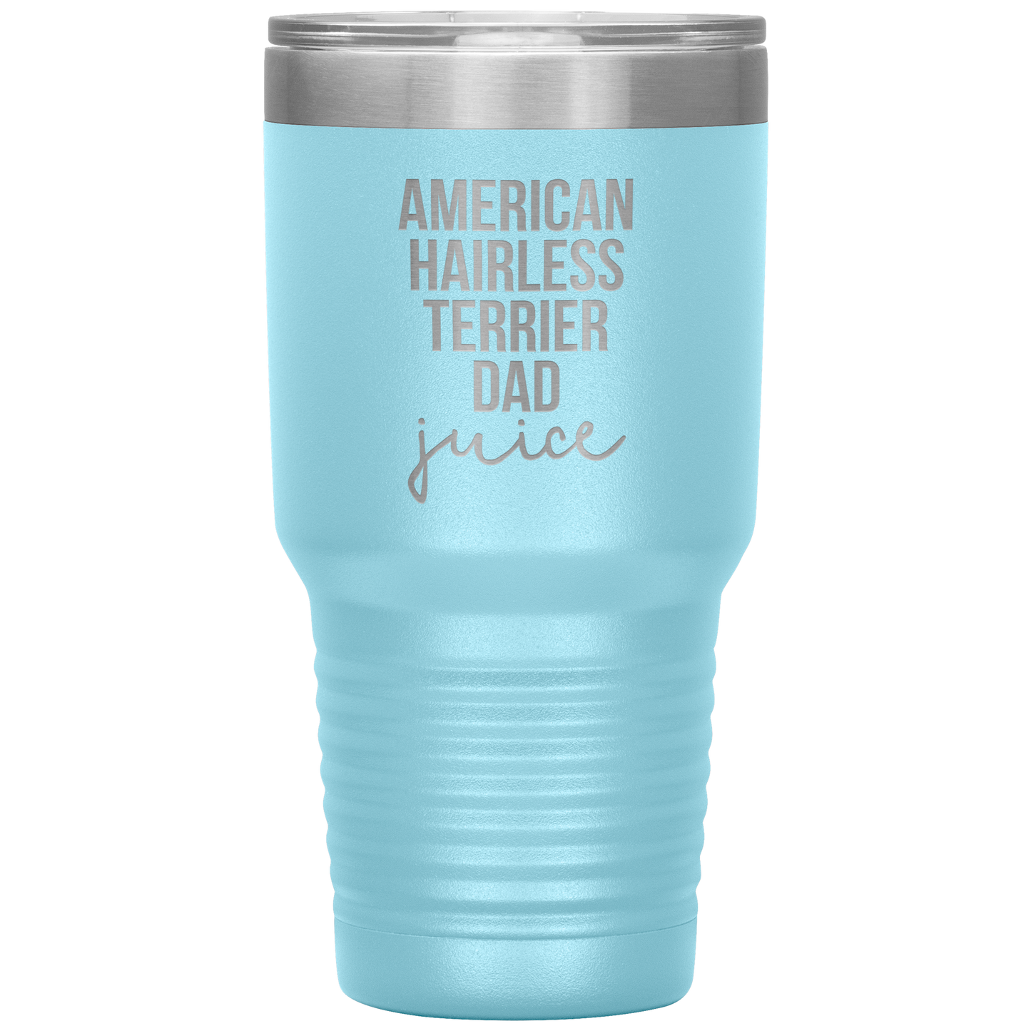 American Hairless Terrier Dad Tumbler, Funny Travel Coffee Mug, Birthday Gifts for Men and Women