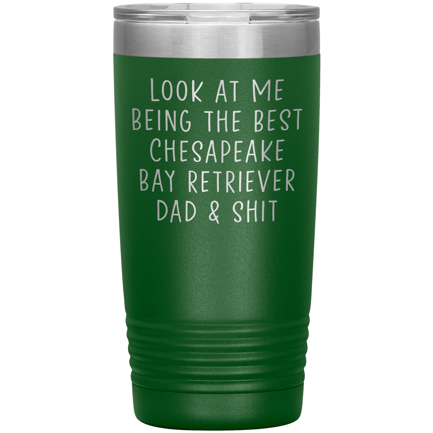 Chesapeake Bay Retriever Dad Tumbler, Funny Travel Coffee Mug, Birthday Gifts for Men and Women