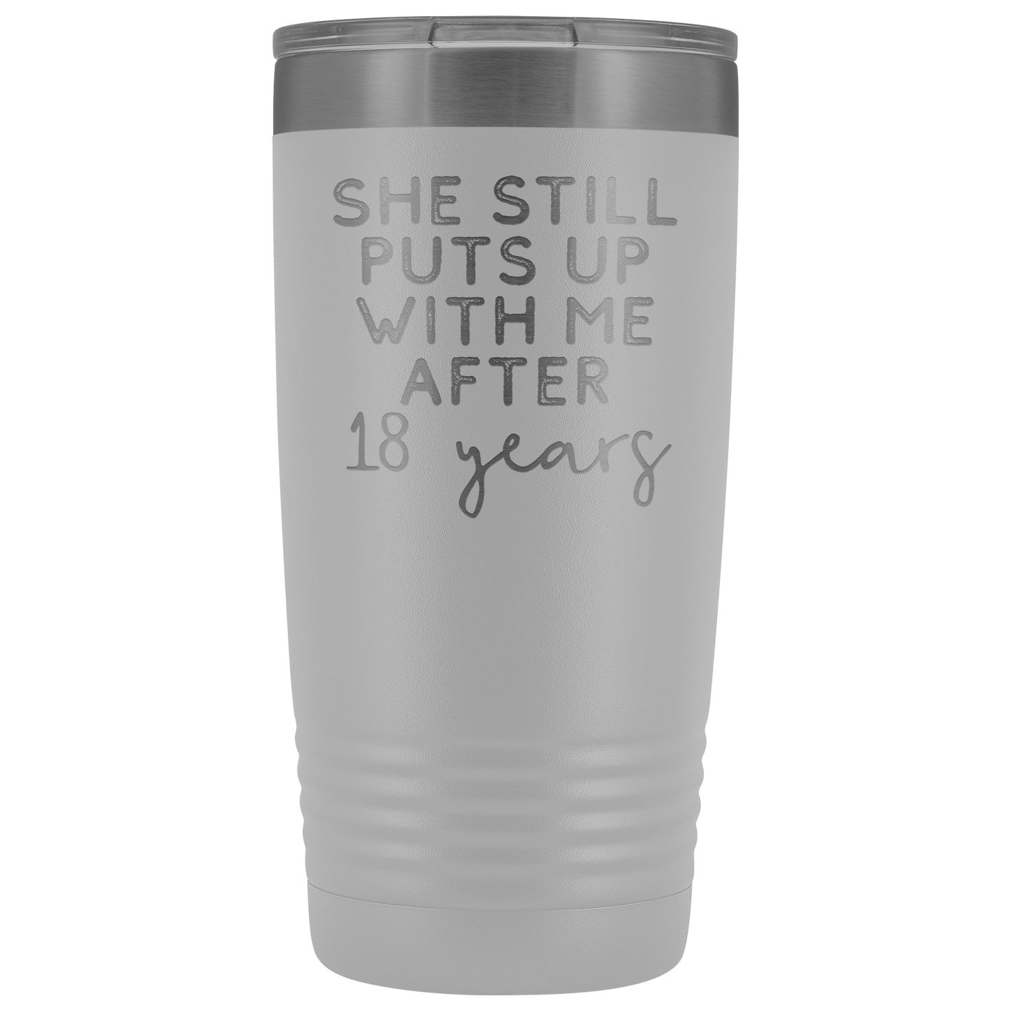 18th Anniversary Gift 18 Year Wedding Anniversary Coffee Mug Funny Husband Tumbler Gifts for Him Anniversary for Men Cup