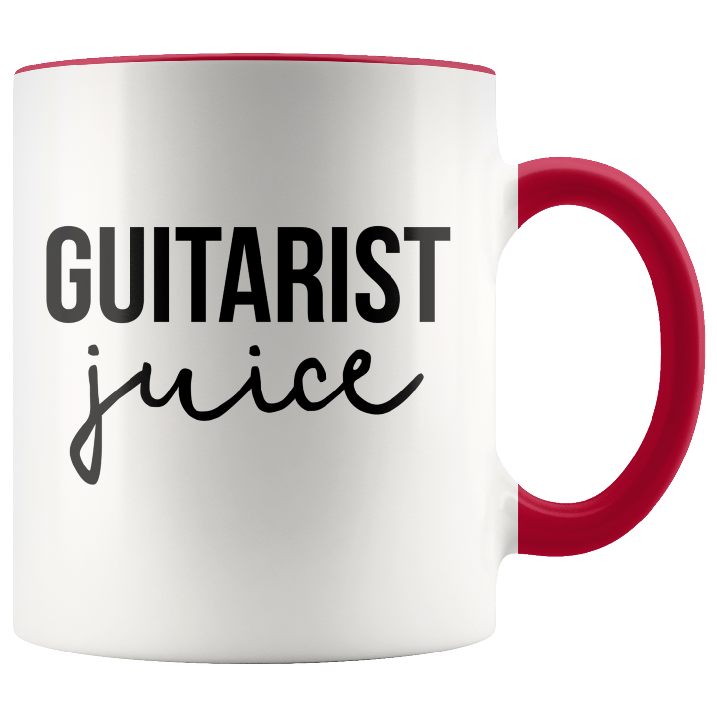 Guitarist Gifts, Coffee Mug, Two Tone Accent Cup, Birthday Gift for Men and Women