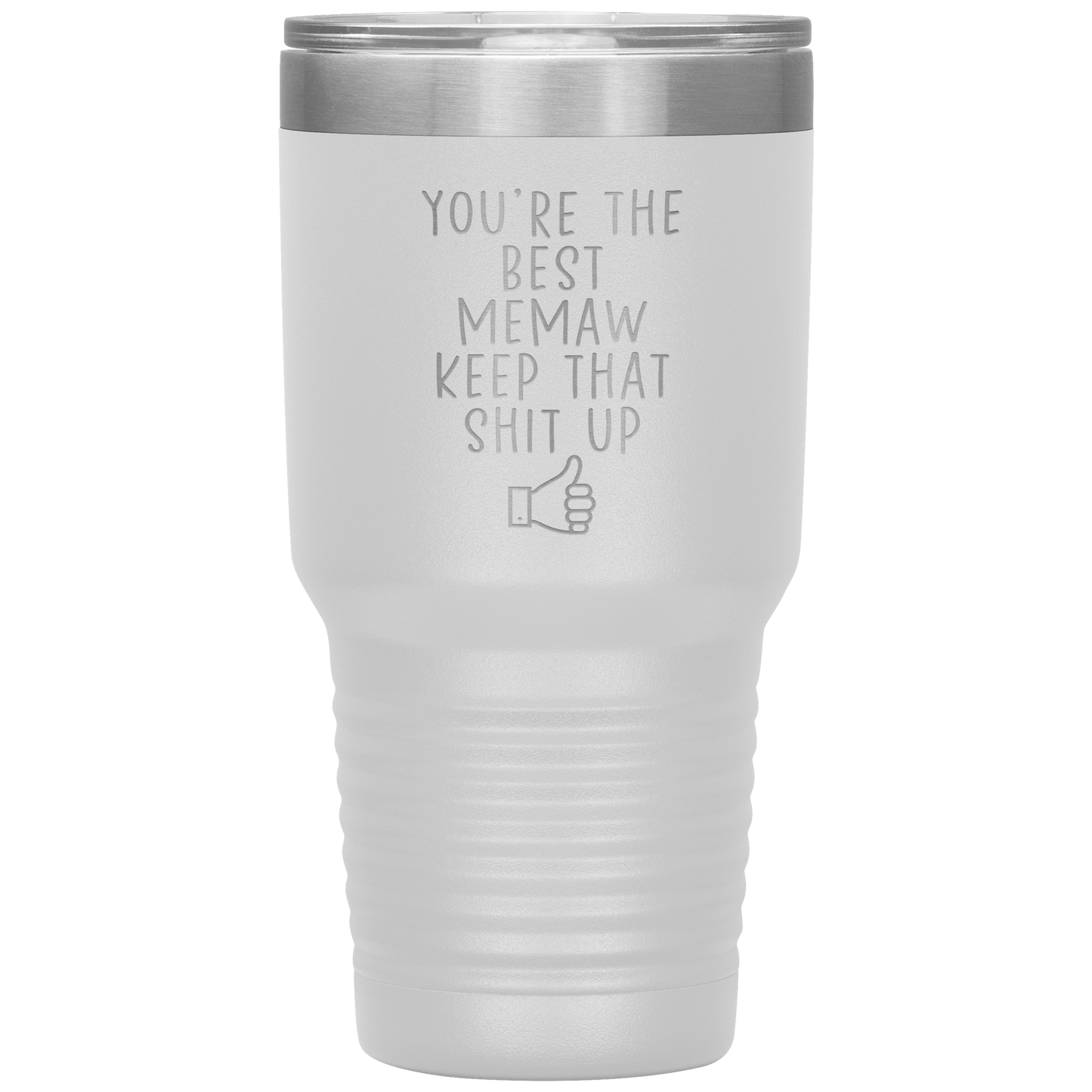 Memaw Tumbler, Memaw Cadeaux, Travel Coffee Mug, Cadeaux d’anniversaire pour hommes et femmes