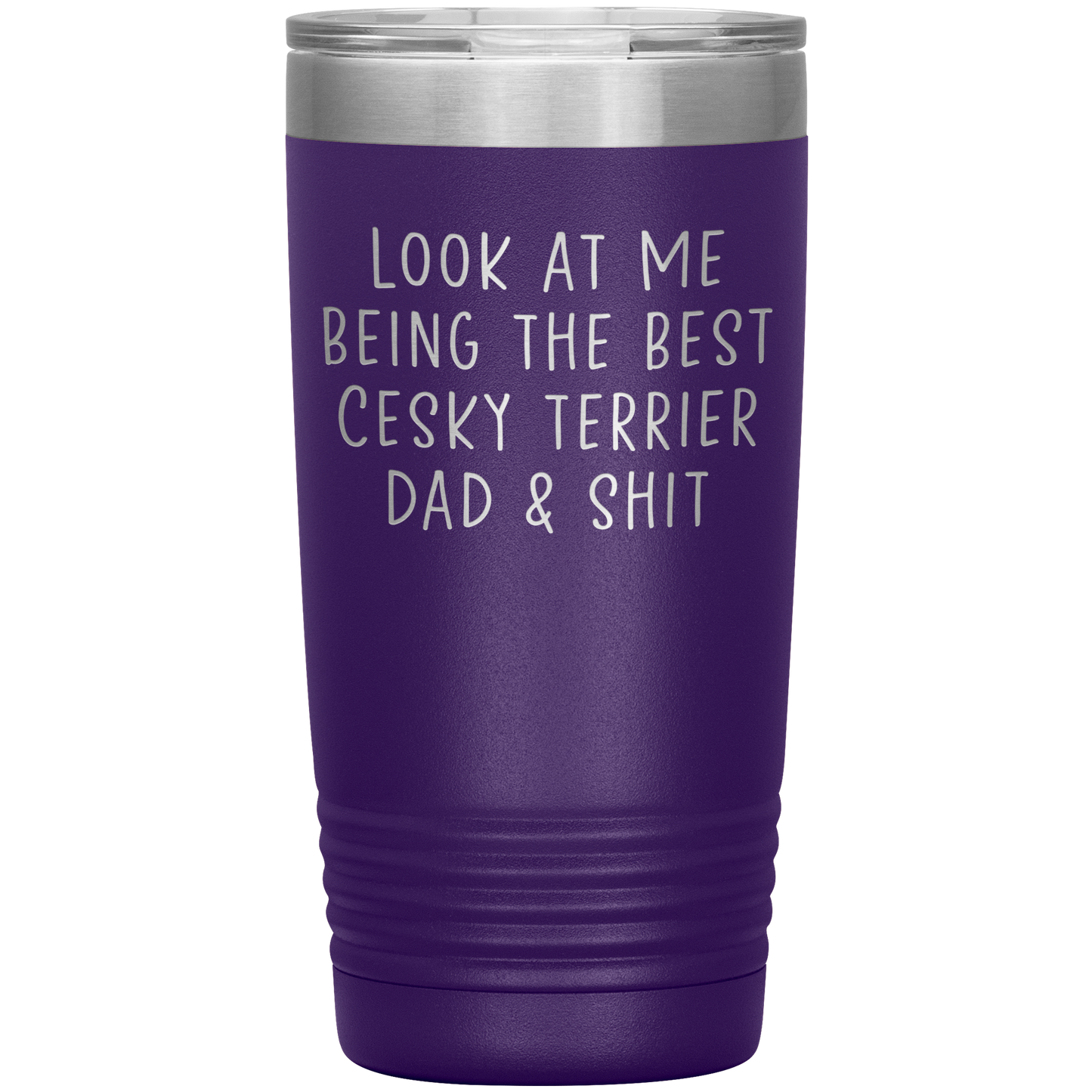 Cesky Terrier Dad Tumbler, Funny Travel Coffee Mug, Birthday Gifts for Men and Women