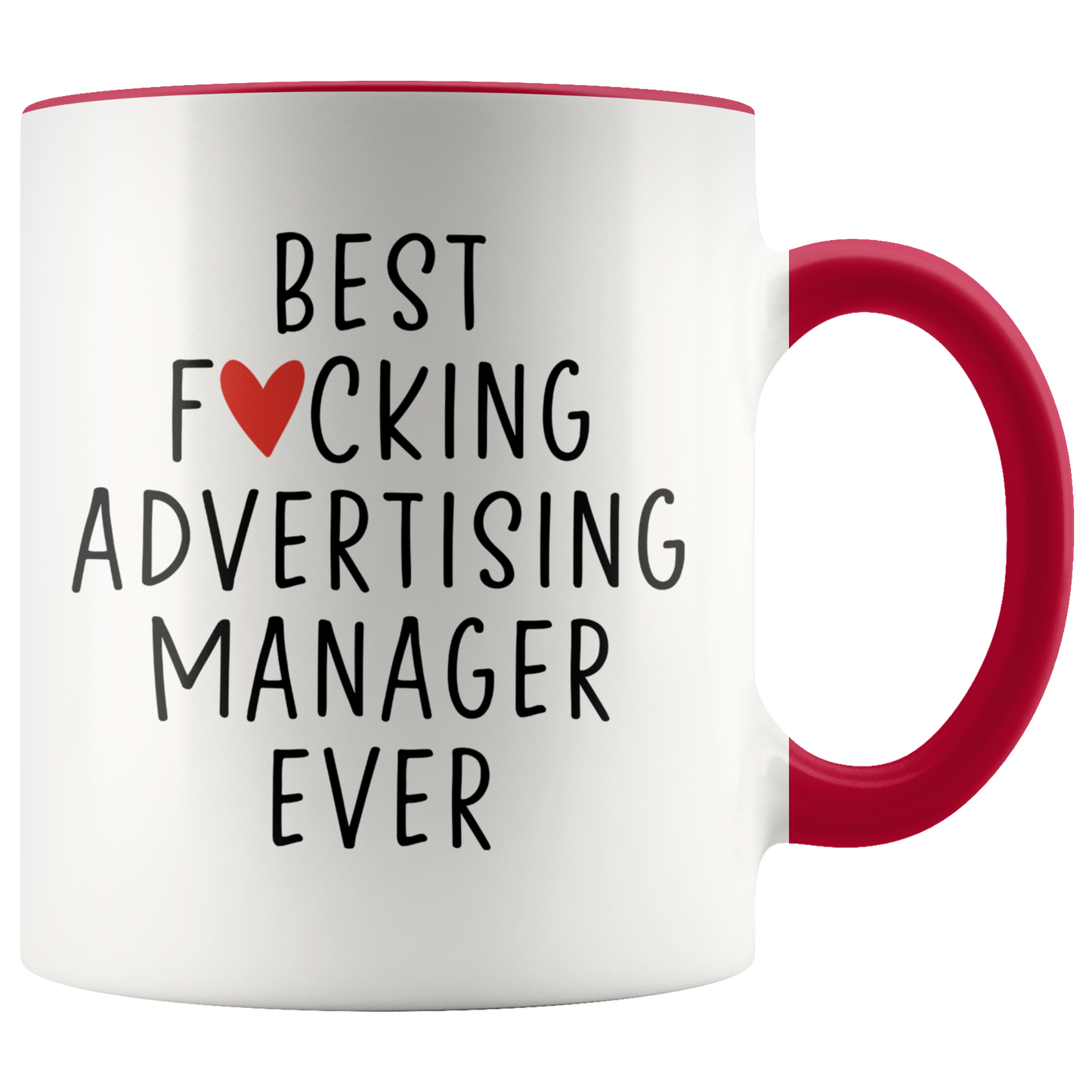 Advertising manager Gifts, Coffee Mug, Two Tone Accent Cup, Birthday Gift for Men and Women