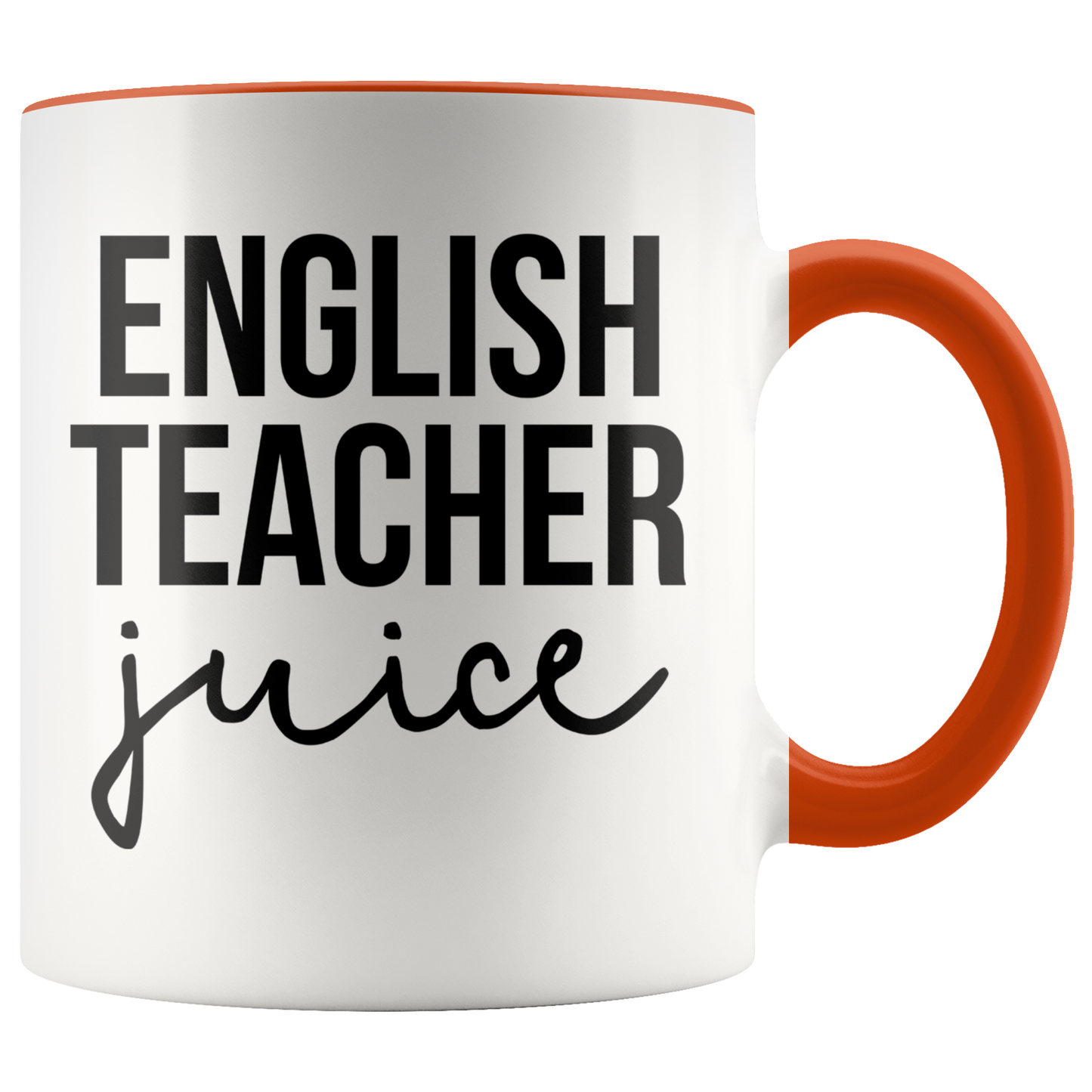 English Teacher Gifts, Coffee Mug, Two Tone Accent Cup, Birthday Gift for Men and Women