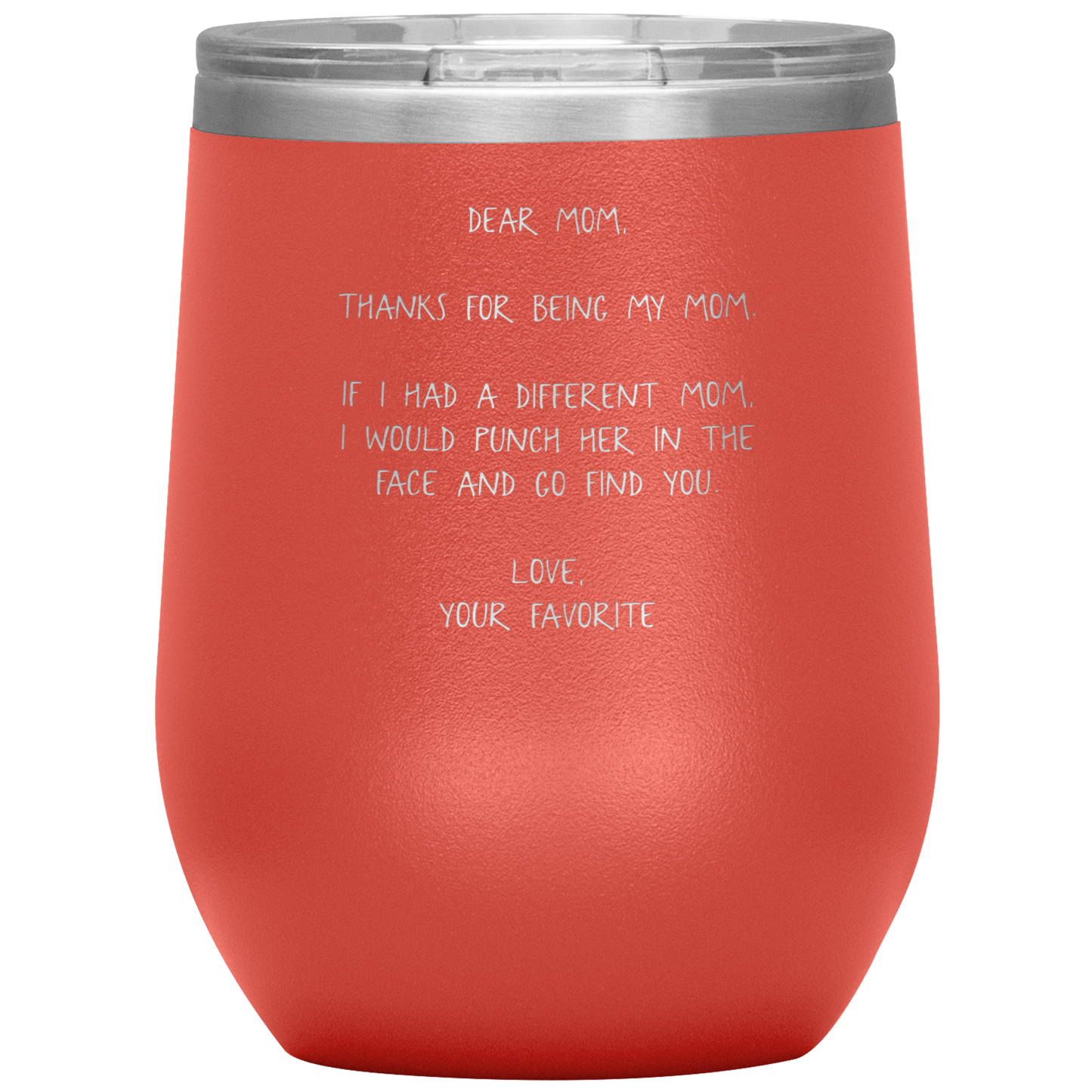 Mom Wine Tumbler, Funny Travel Wine Cup, Birthday Gifts for Men and Women