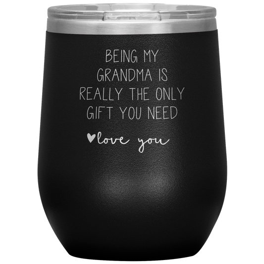 Grandma Wine Tumbler, Grandma Gifts, Travel Wine Cup, Birthday Gifts for Men and Women