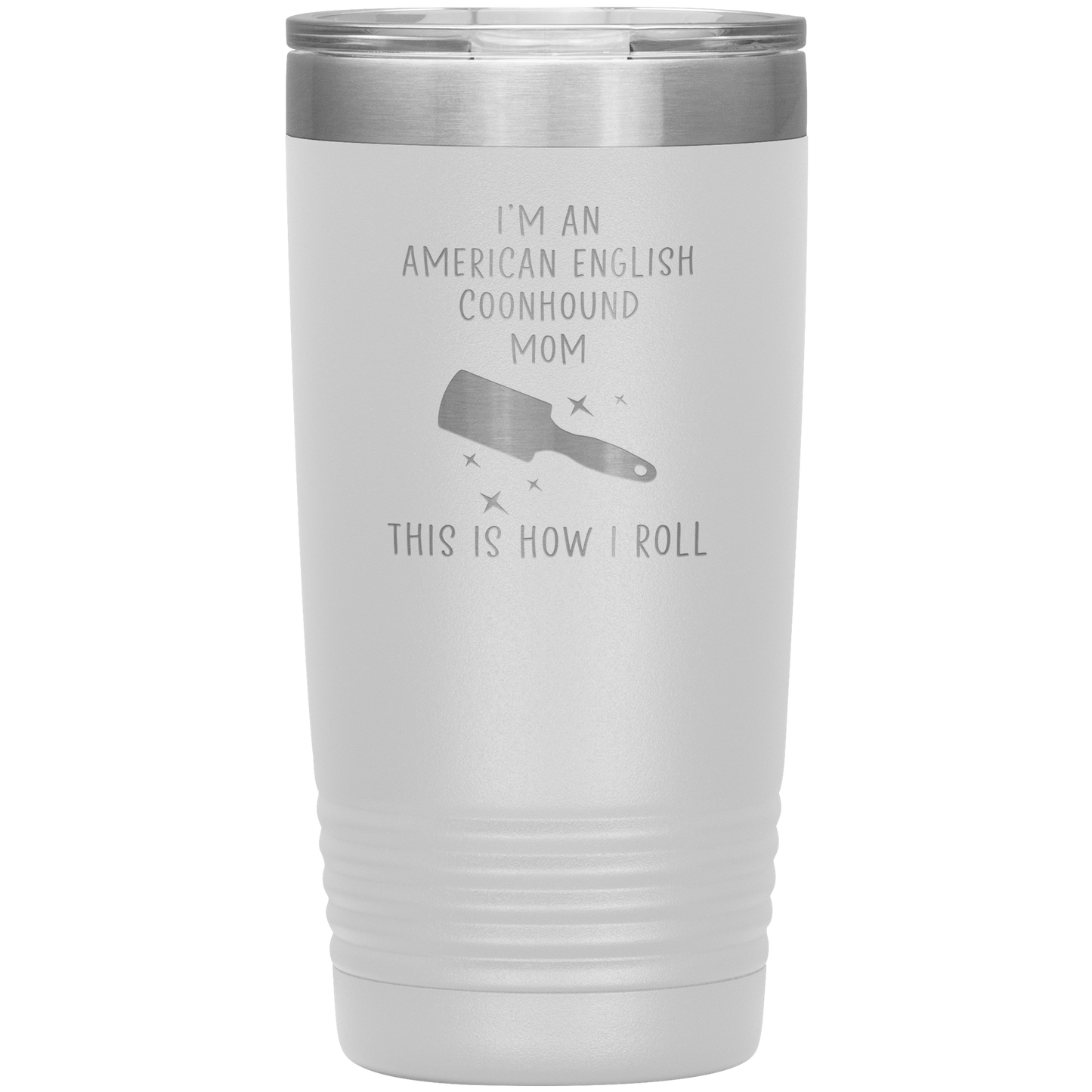 American English Coonhound Mom Tumbler, Funny Travel Coffee Mug, Birthday Gifts for Men and Women