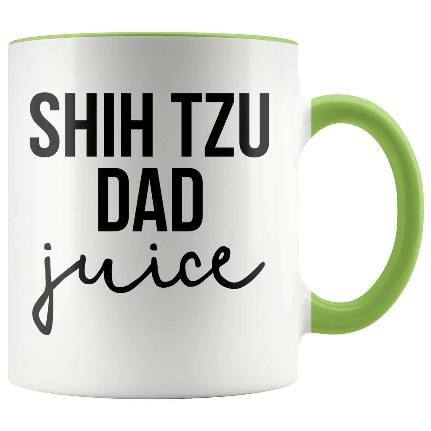 Shih Tzu Dad Gifts, Coffee Mug, Two Tone Accent Cup, Birthday Gift for Men and Women