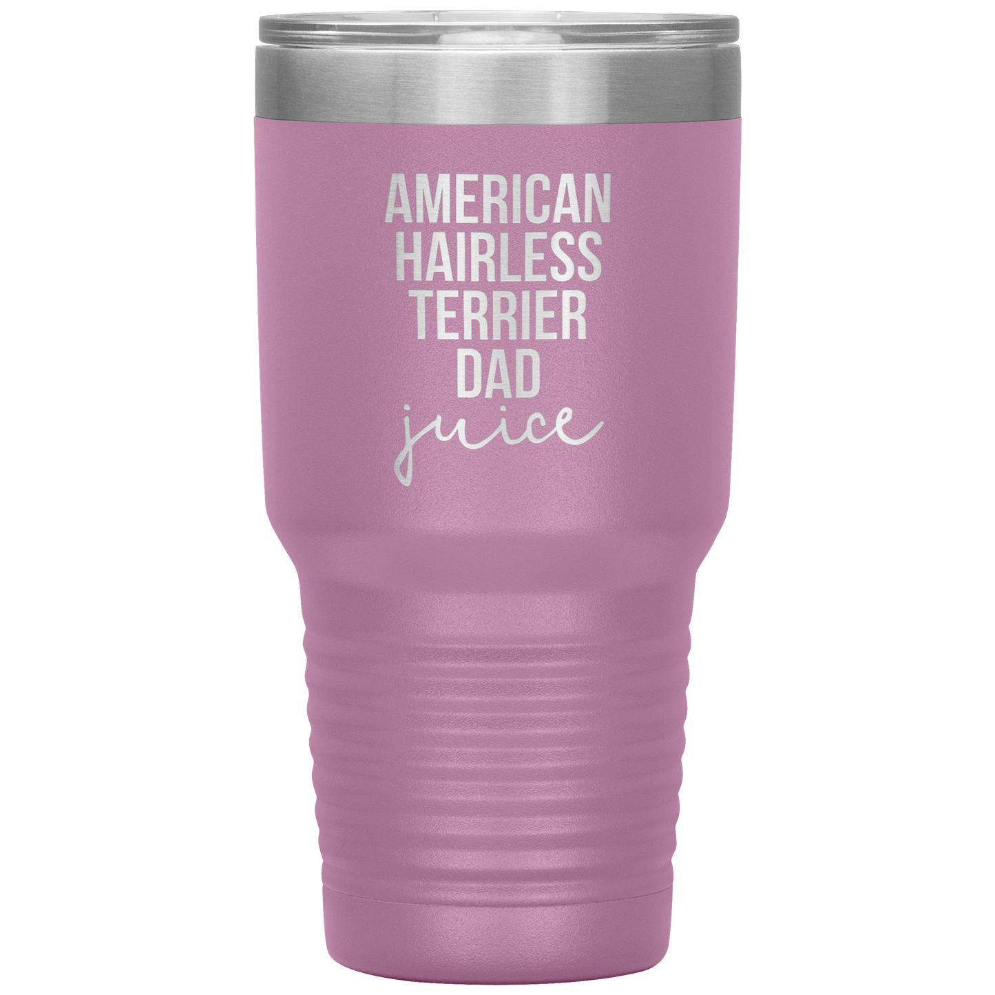 American Hairless Terrier Dad Tumbler, Funny Travel Coffee Mug, Birthday Gifts for Men and Women