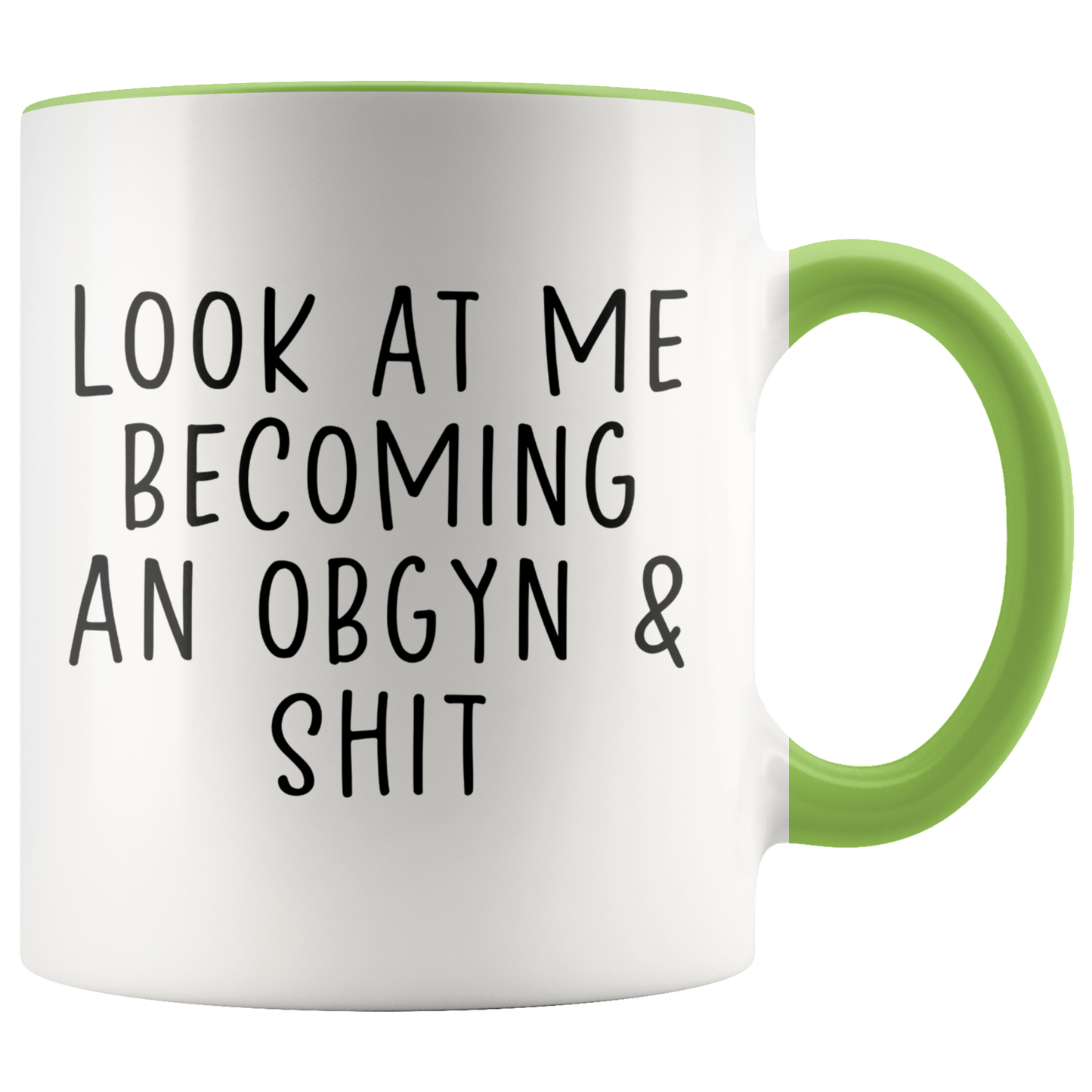 OBGYN Graduation Gifts, Coffee Mug, Two Tone Accent Cup, Birthday Gift for Men and Women