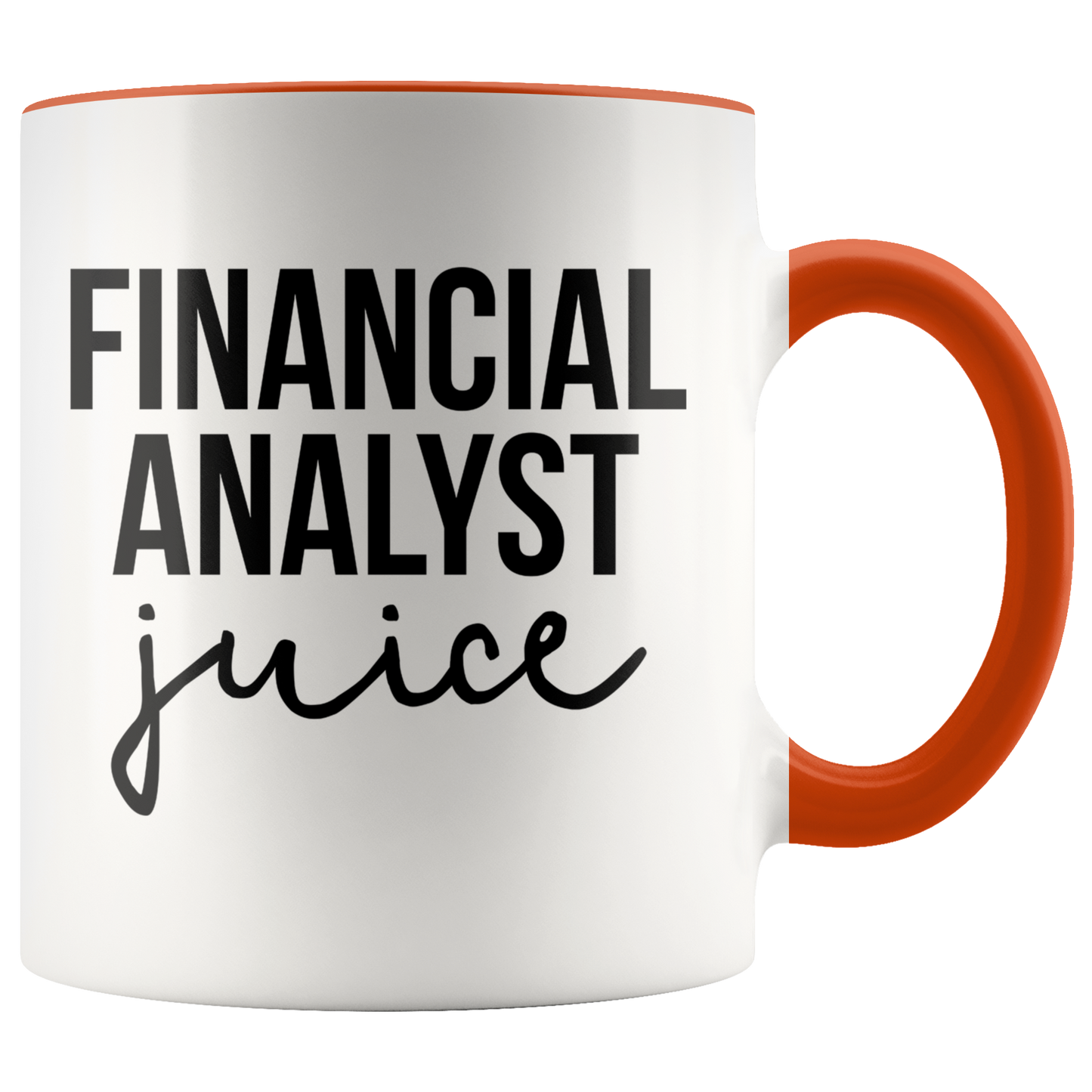 Financial Analyst Gifts, Coffee Mug, Two Tone Accent Cup, Birthday Gift for Men and Women