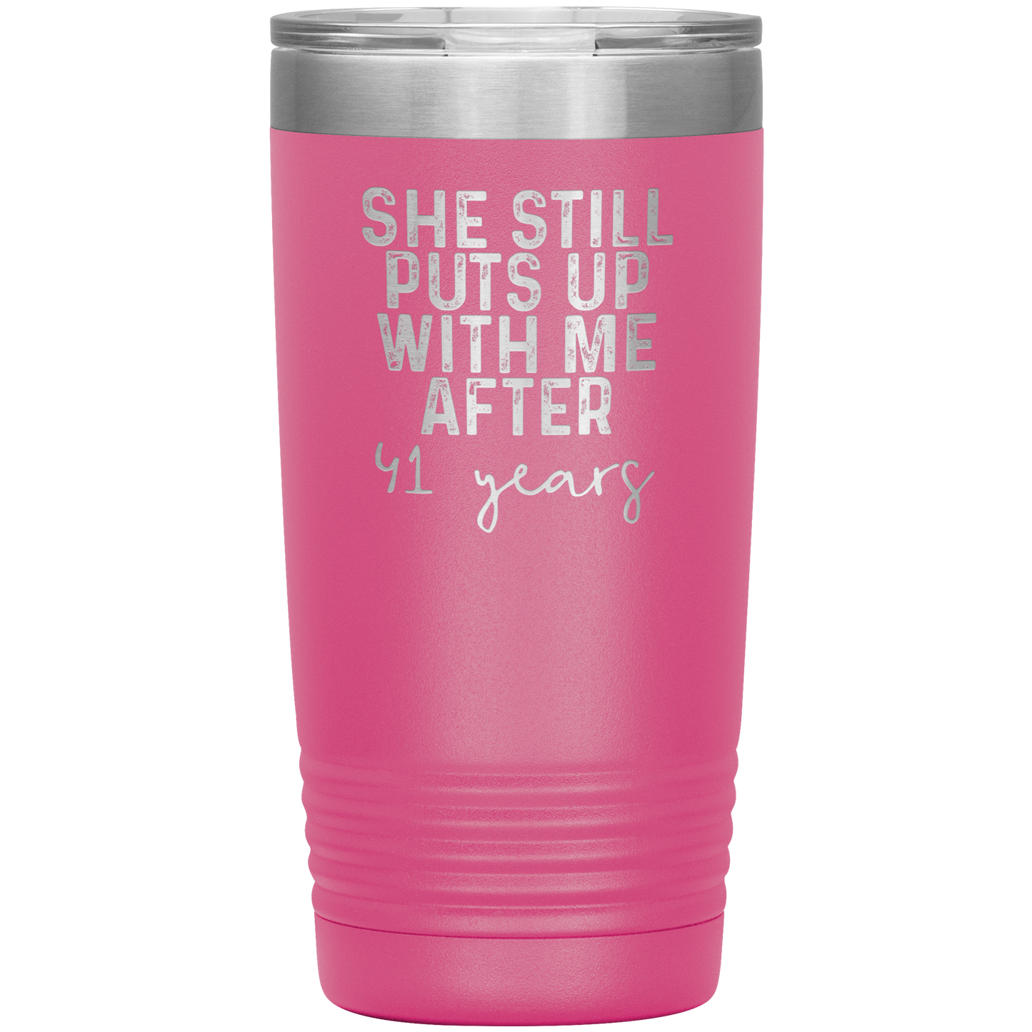 41st Anniversary Gifts for Husband, Coffee Mug, Tumbler, Birthday Gifts for Men and Women