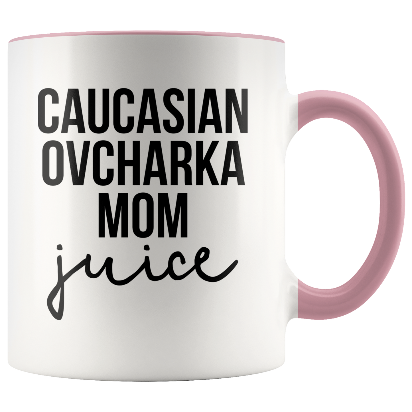 Caucasian Ovcharka Mom Gifts, Coffee Mug, Two Tone Accent Cup, Birthday Gift for Men and Women