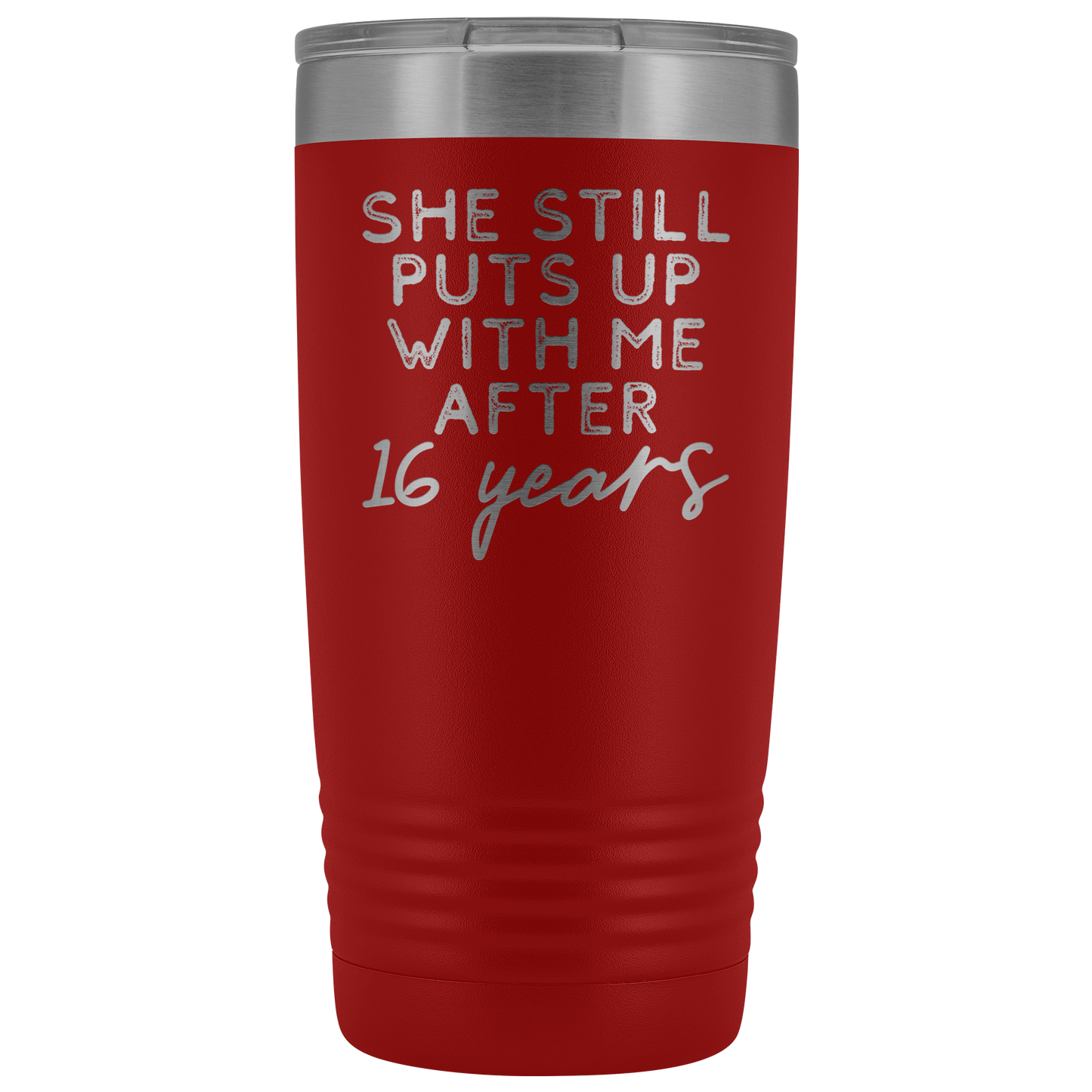 16th Anniversary Gift 16 Year Wedding Anniversary Coffee Mug Funny Husband Tumbler Gifts for Him Anniversary for Men Cup