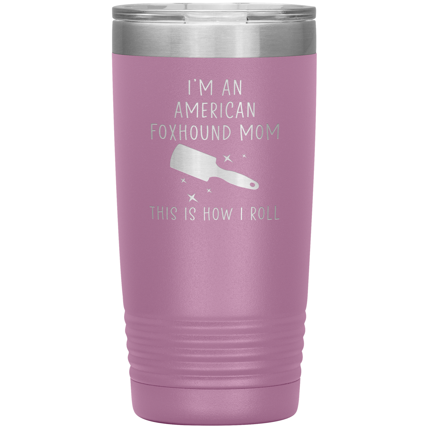 American Foxhound Mom Tumbler, Funny Travel Coffee Mug, Birthday Gifts for Men and Women