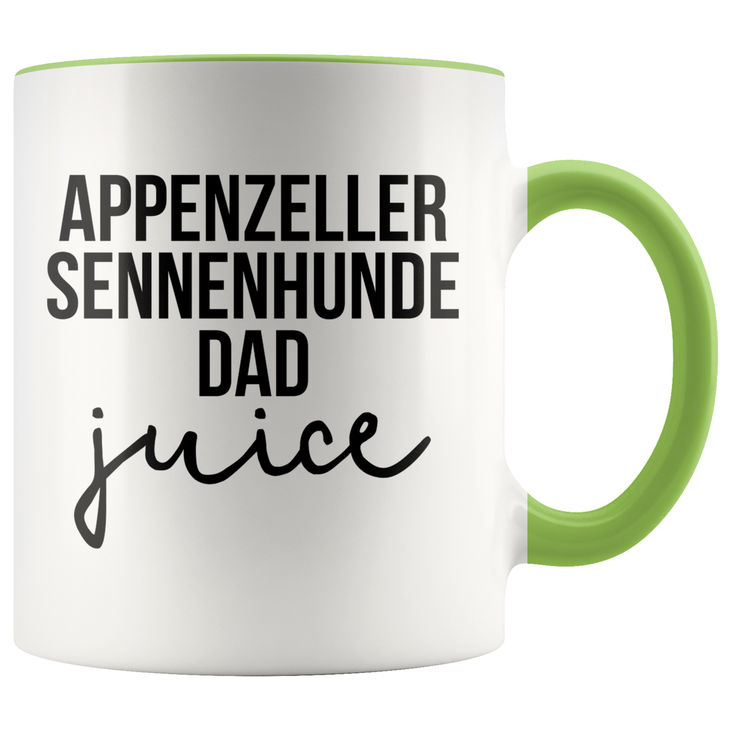 Appenzeller Sennenhunde Dad Gifts, Coffee Mug, Two Tone Accent Cup, Birthday Gift for Men and Women