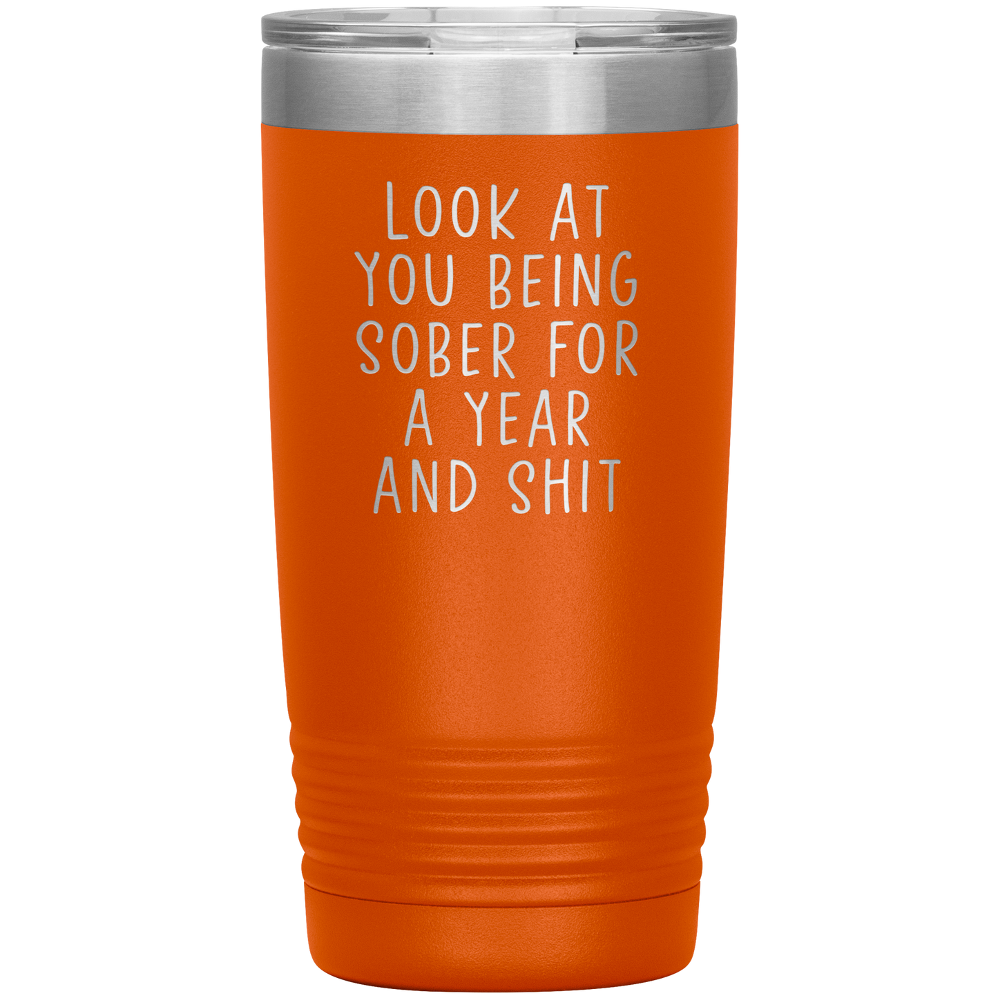 1 Year Sober Tumbler, 1 Year Sober Gifts, 1 Year Sober Coffee Mug, Sobriety Gifts for Men and Women