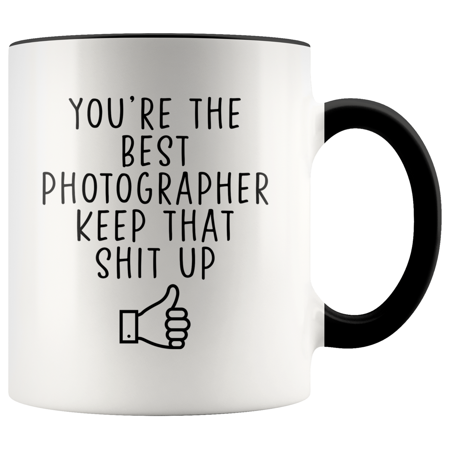 Photographer Gifts, Coffee Mug, Two Tone Accent Cup, Birthday Gift for Men and Women