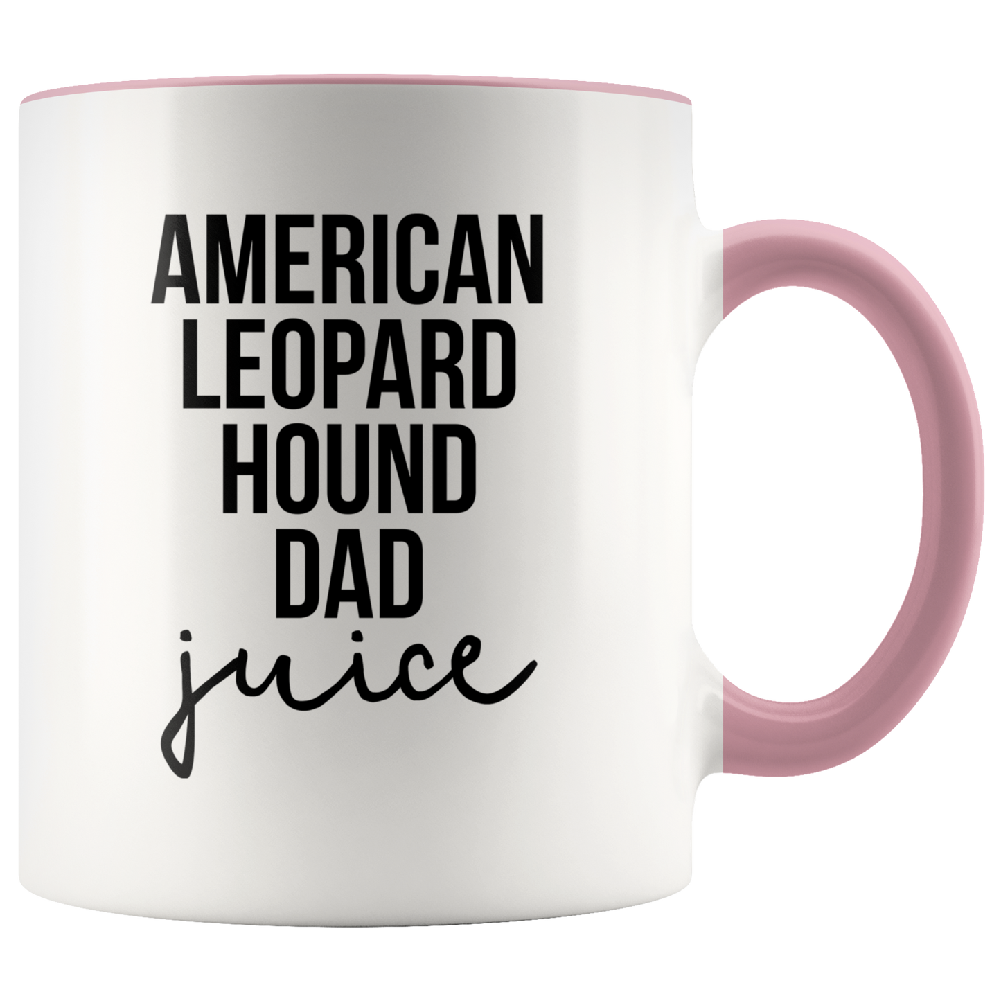 American Leopard Hound Dad Gifts, Coffee Mug, Two Tone Accent Cup, Birthday Gift for Men and Women