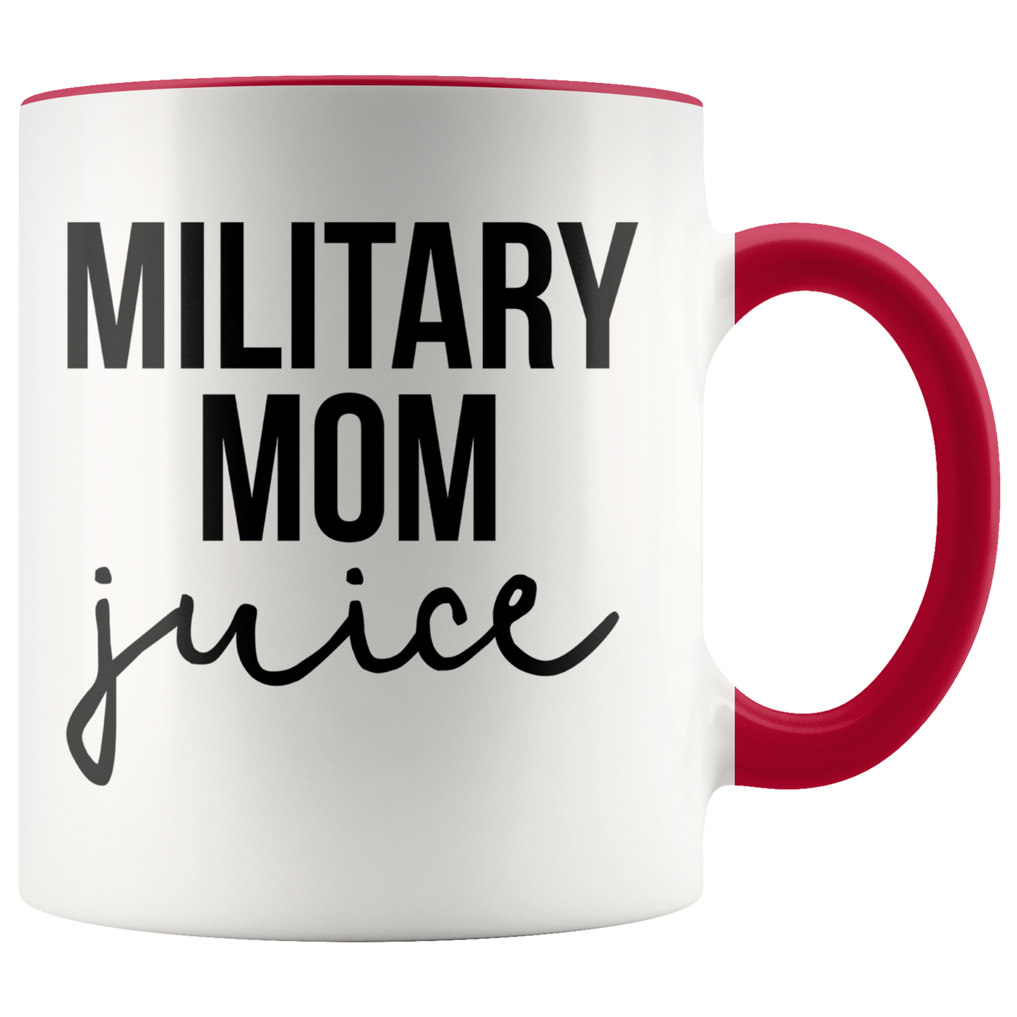 Military Mom Gifts, Coffee Mug, Two Tone Accent Cup, Birthday Gift for Men and Women