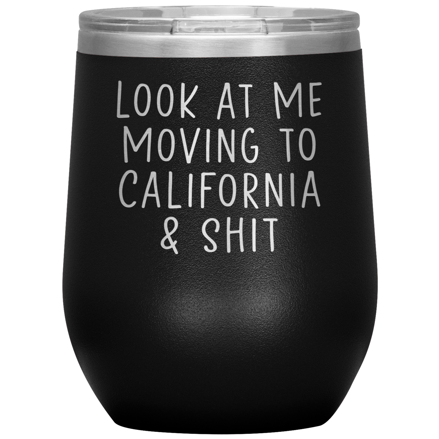 Déménagement à California Wine Tumbler, Déménagement en Californie Cadeaux, Travel Wine Cup, Cadeaux d’anniversaire pour les hommes et les femmes