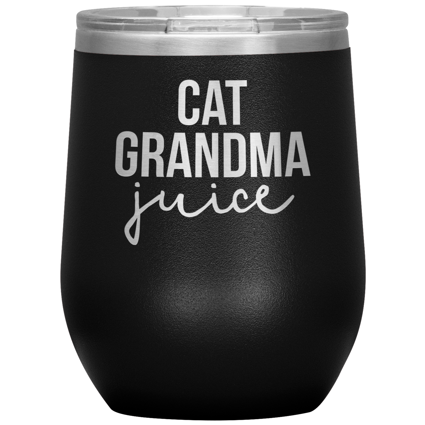 Cat Grandma Wine Tumbler, Cat Grandma Gifts, Travel Wine Cup, Birthday Gifts for Men and Women