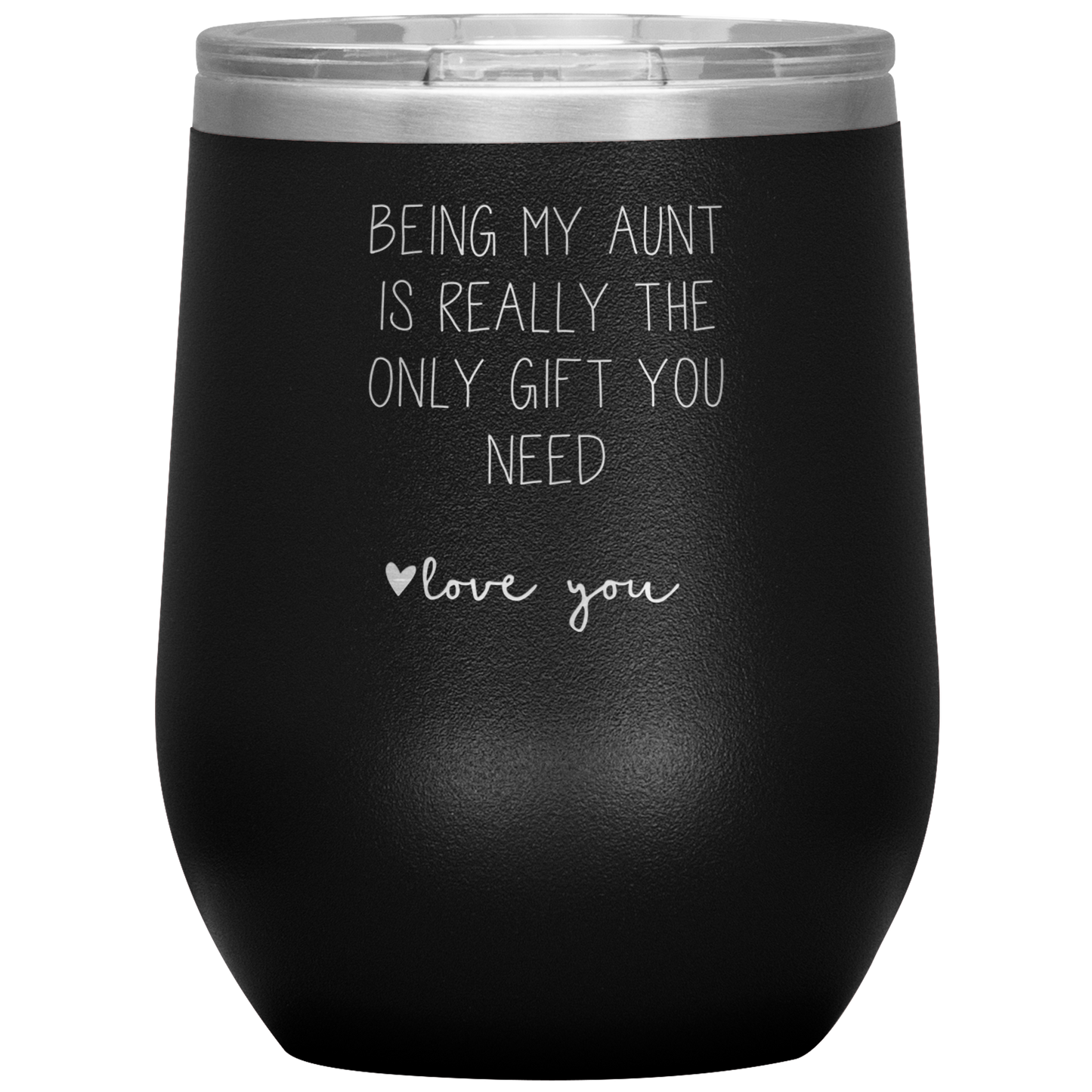 Aunt Wine Tumbler, Aunt Gifts, Travel Wine Cup, Birthday Gifts for Men and Women